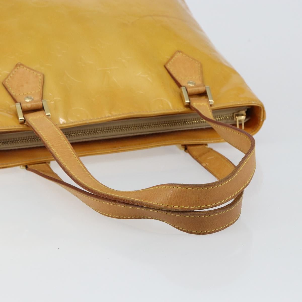 Louis Vuitton LOUIS VUITTON Monogram Vernis Houston Hand Bag Beige M91004 Size ONE SIZE - 7 Thumbnail