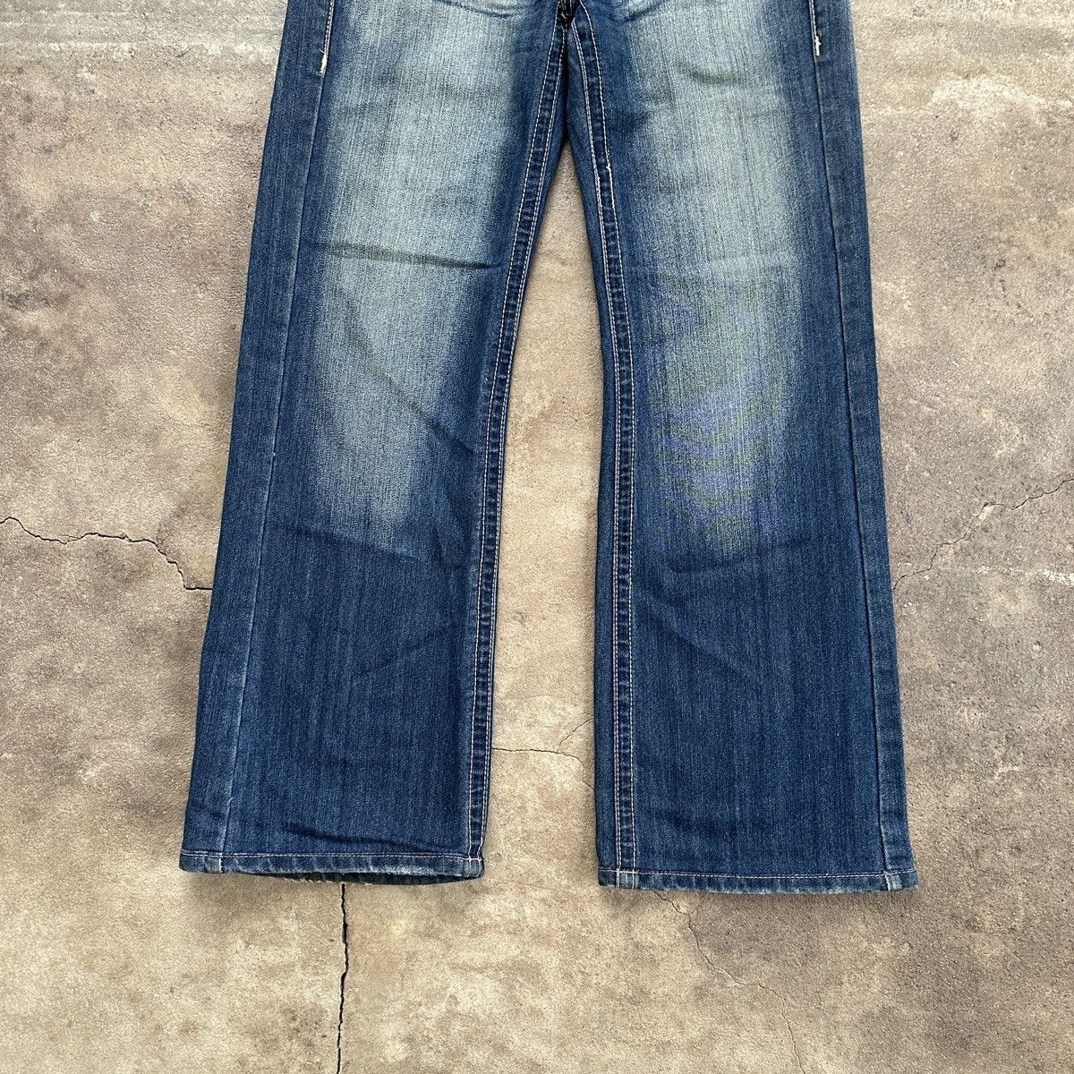 Vintage Eighty Nine Wide Low Rise Denim Size 28" / US 6 / IT 42 - 3 Thumbnail