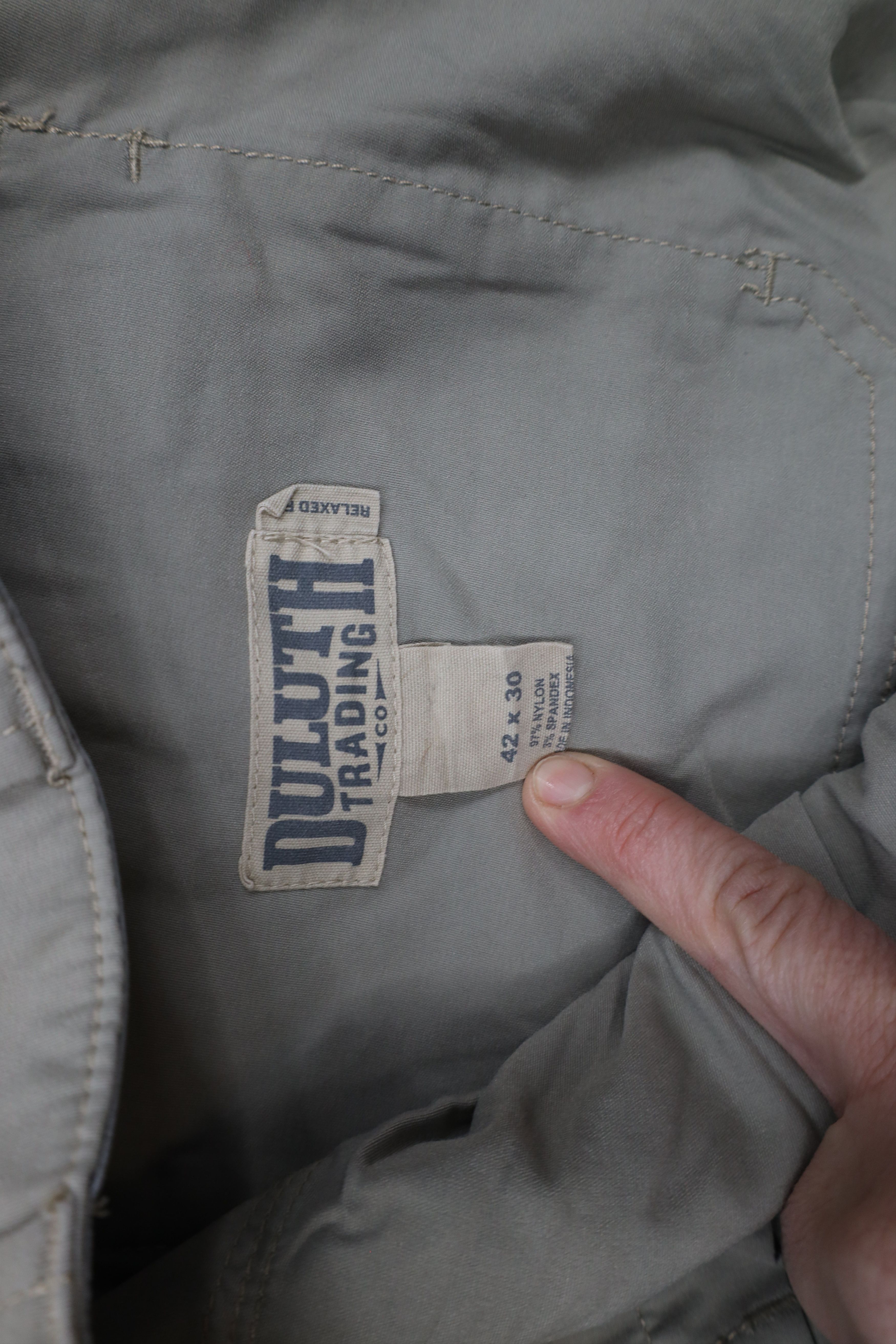 Duluth Trading Company × Vintage Duluth Trading Co Fit Dry On the Fly Wide Leg Pants Beige Size US 42 / EU 58 - 11 Thumbnail