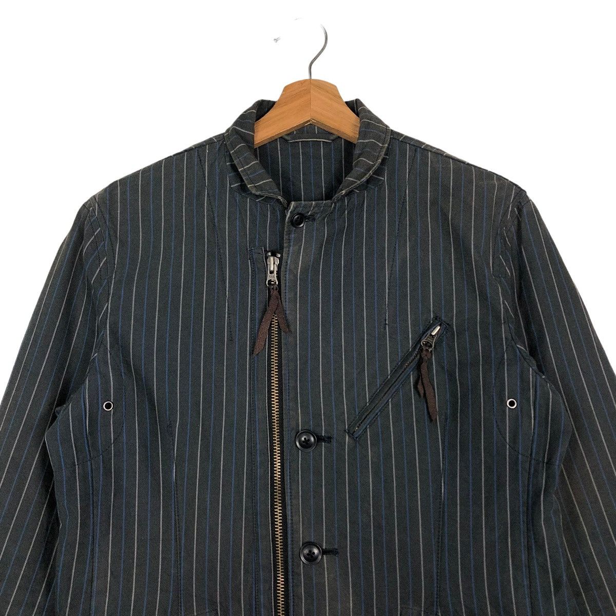 Japanese Brand Biker Jacket Multi Pocket Cargo Striped Custom Culture Japan Size US S / EU 44-46 / 1 - 3 Thumbnail