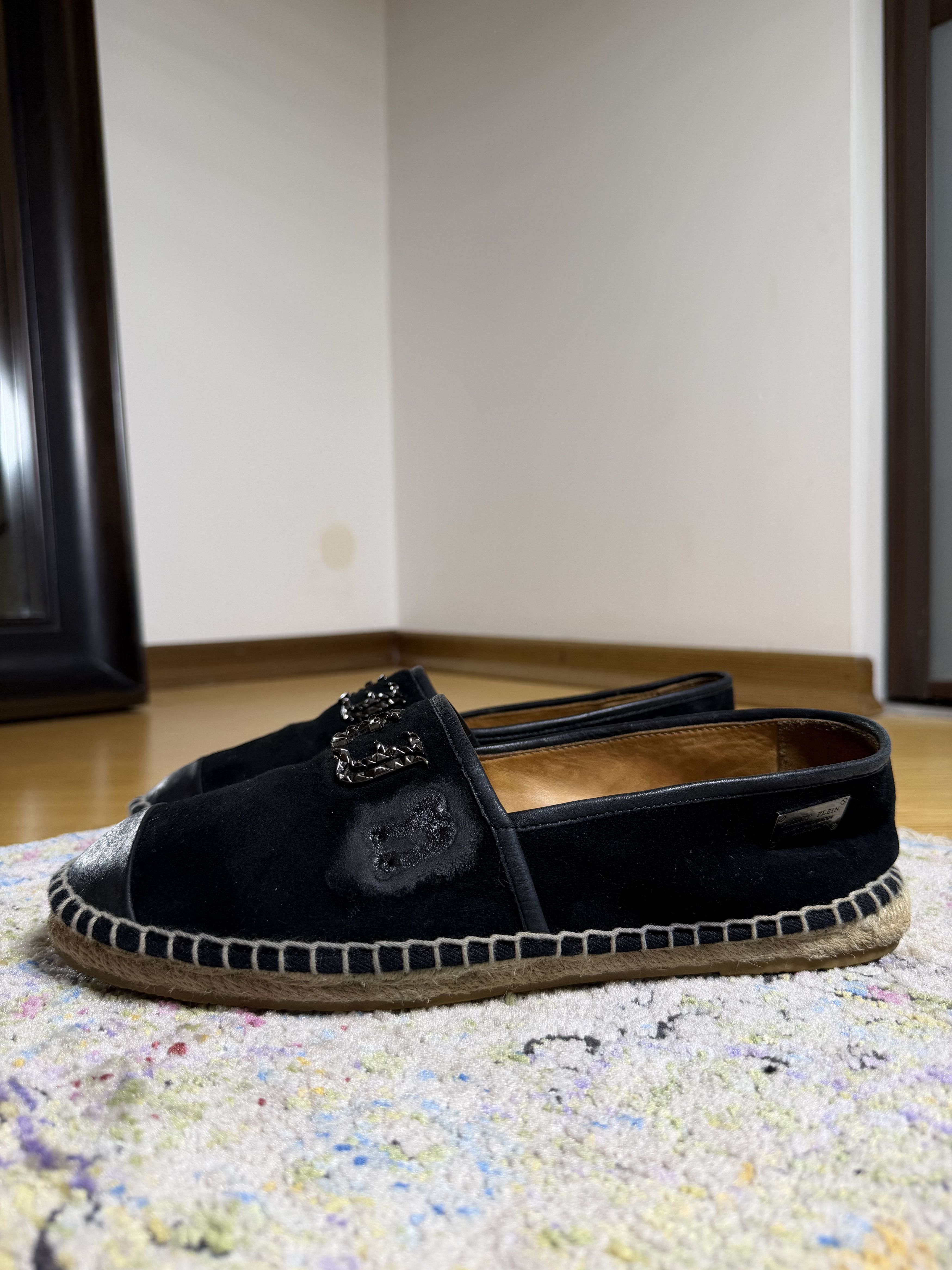 Philipp Plein Philipp Plein Leather Black Espadrillas Size US 10 / EU 43 - 1 Thumbnail