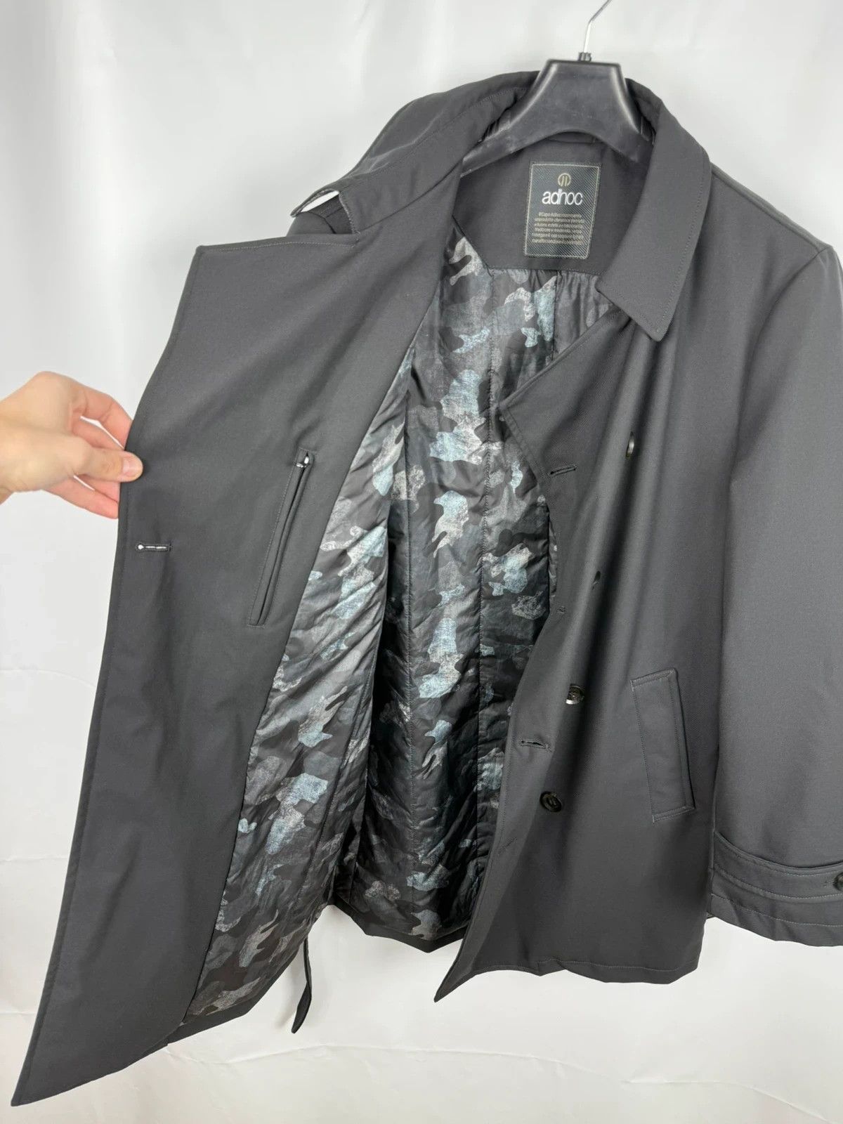 Other Adhoc Men Trench Coat Warm Belted Polyester size 50 Size US M / EU 48-50 / 2 - 14 Thumbnail
