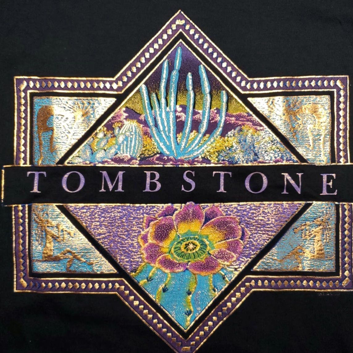 Fruit Of The Loom VINTAGE Tombstone Arizona Shirt Mens S Black Tourist Single Stitch Made in USA Size US S / EU 44-46 / 1 - 2 Thumbnail