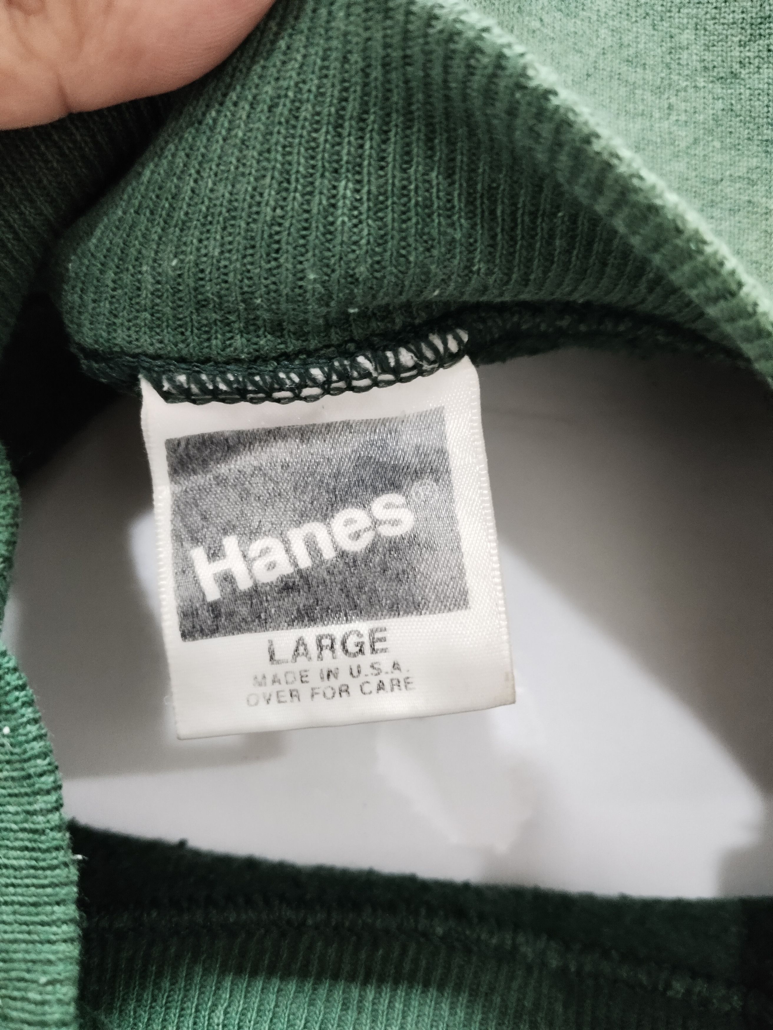 Hanes × Vintage Vintage 80s Plain Hanes Sweatshirt Size US L / EU 52-54 / 3 - 3 Thumbnail