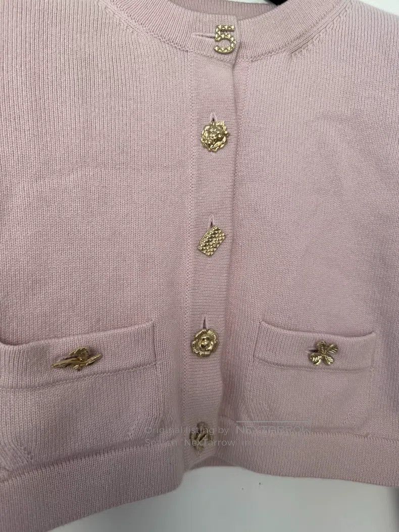 Chanel Chanel Pink multi-element button cashmere knitted short ca Size XS / US 0-2 / IT 36-38 - 4 Thumbnail