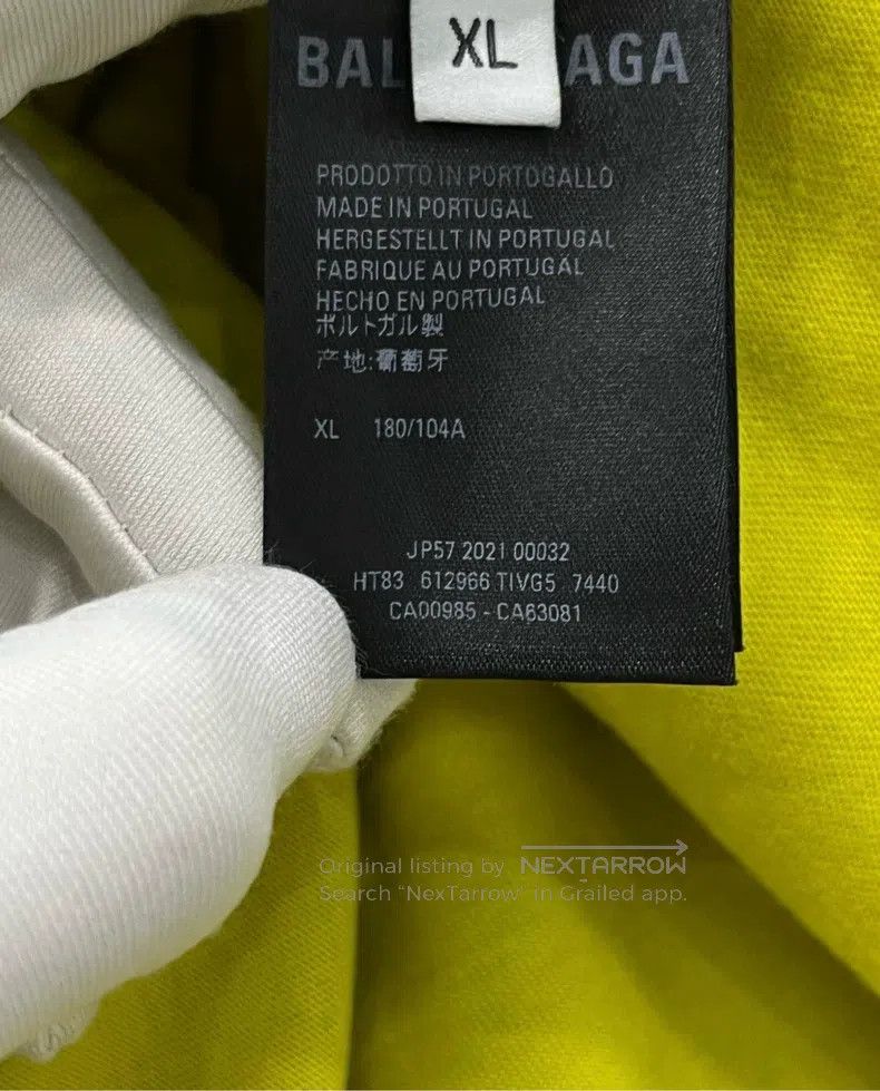 Balenciaga Balenciaga Front and Back Letter Logo Short Sleeve, Size X Size US XL / EU 56 / 4 - 3 Thumbnail