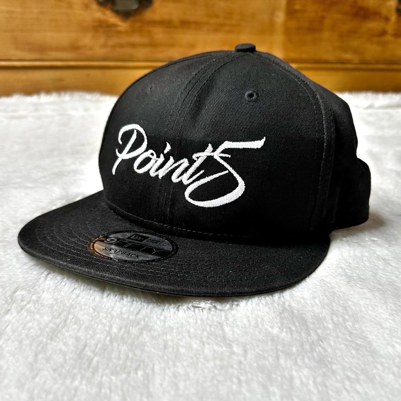 New Era New Era 9FIFTY Point 5 Snapback Hat Black Unisex OS Cap Size ONE SIZE - 1 Thumbnail