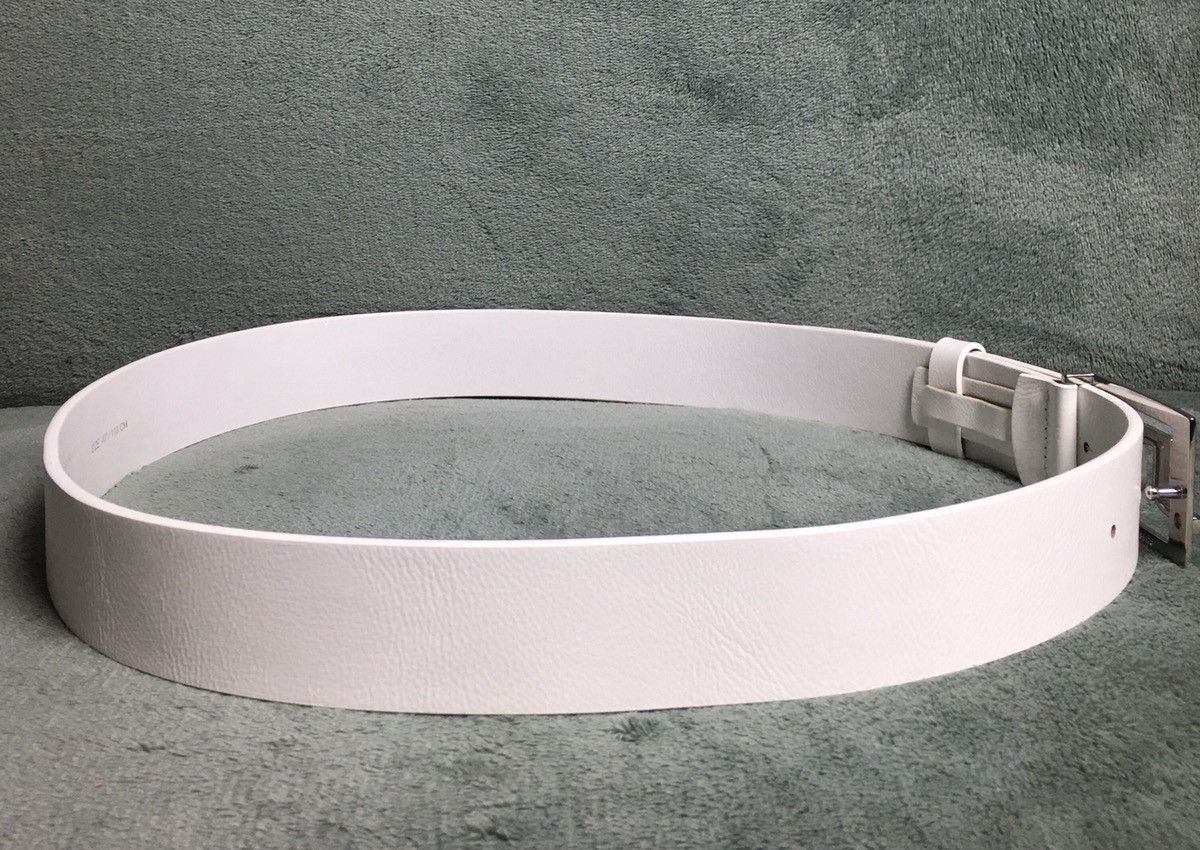 J.Lindeberg J. Lindeberg Leather White Logo Buckle Belt Size 40" 110 cm Size 40 - 6 Thumbnail