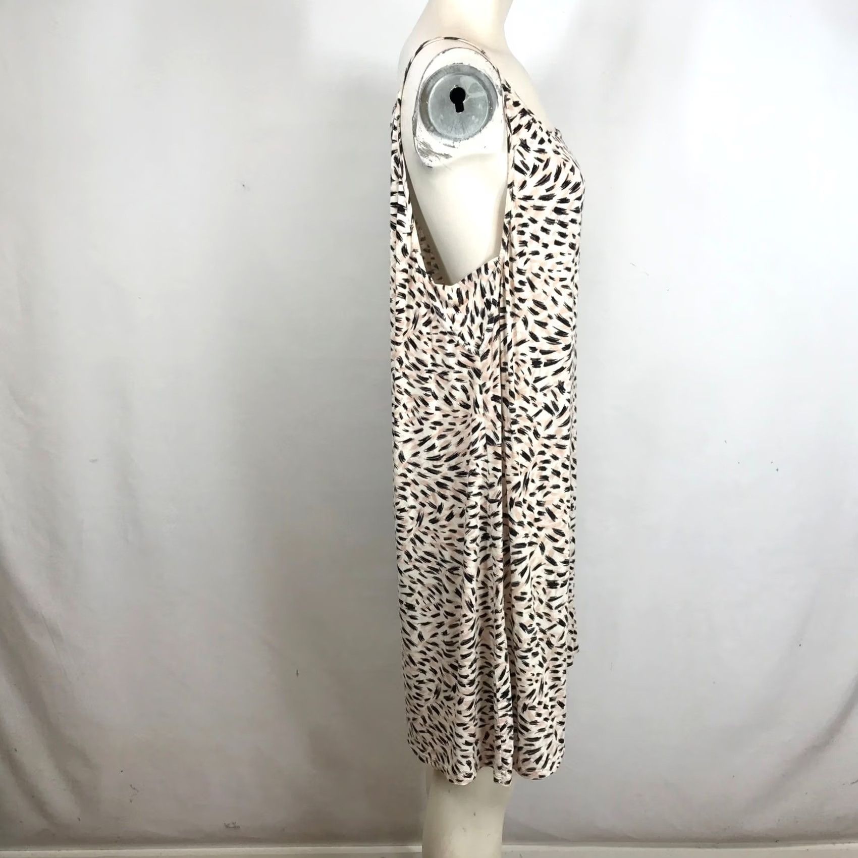 Vintage Soma Slip Dress / Chemise Women XL Pink Black Abstract Brushstroke Night Gown Size XL / US 12-14 / IT 48-50 - 4 Thumbnail