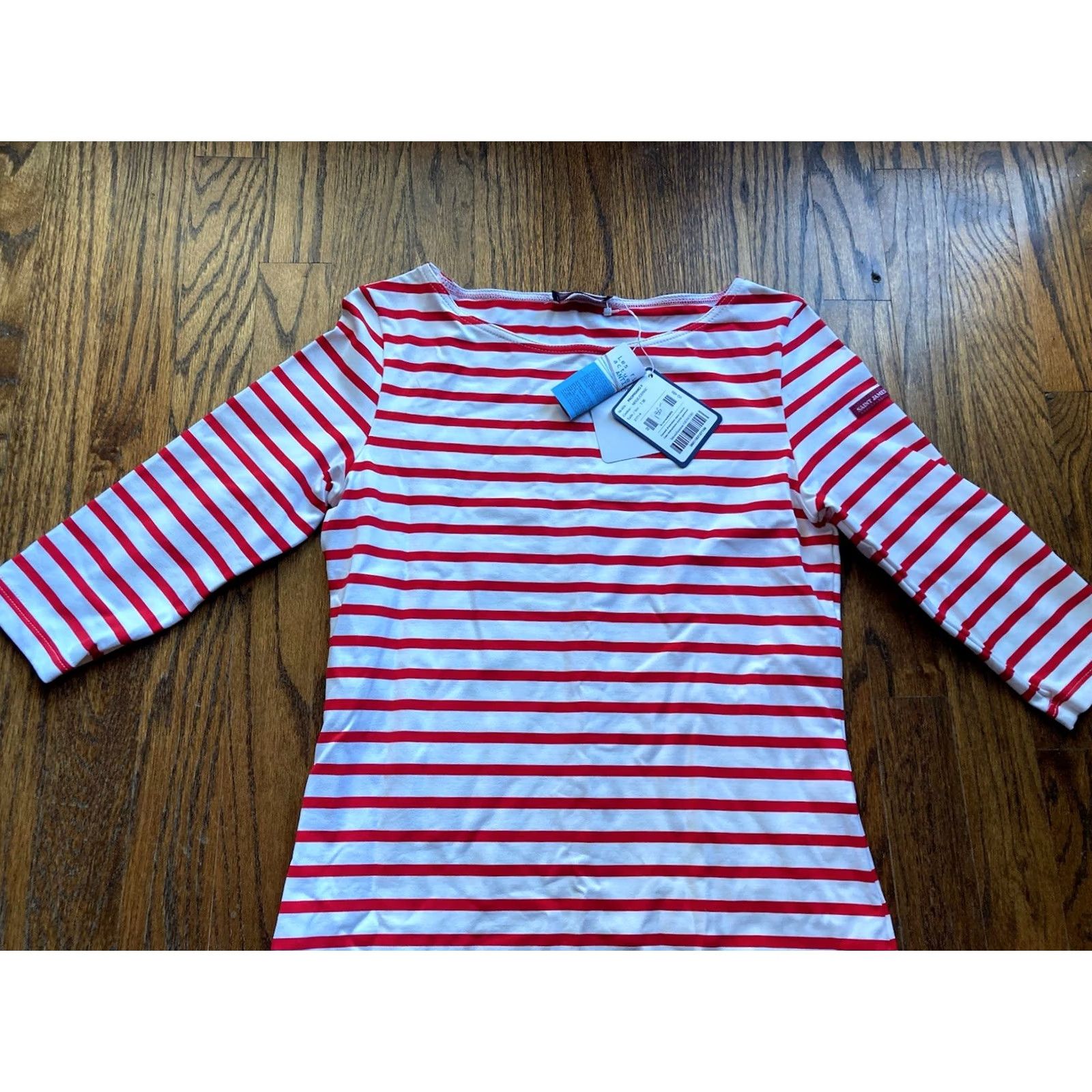 Saint James Saint James Dress Womens 6 Nautical Striped 3/4 Sleeve Propriano Multicolor Short Dress NWT France Size M / US 6-8 / IT 42-44 - 2 Thumbnail