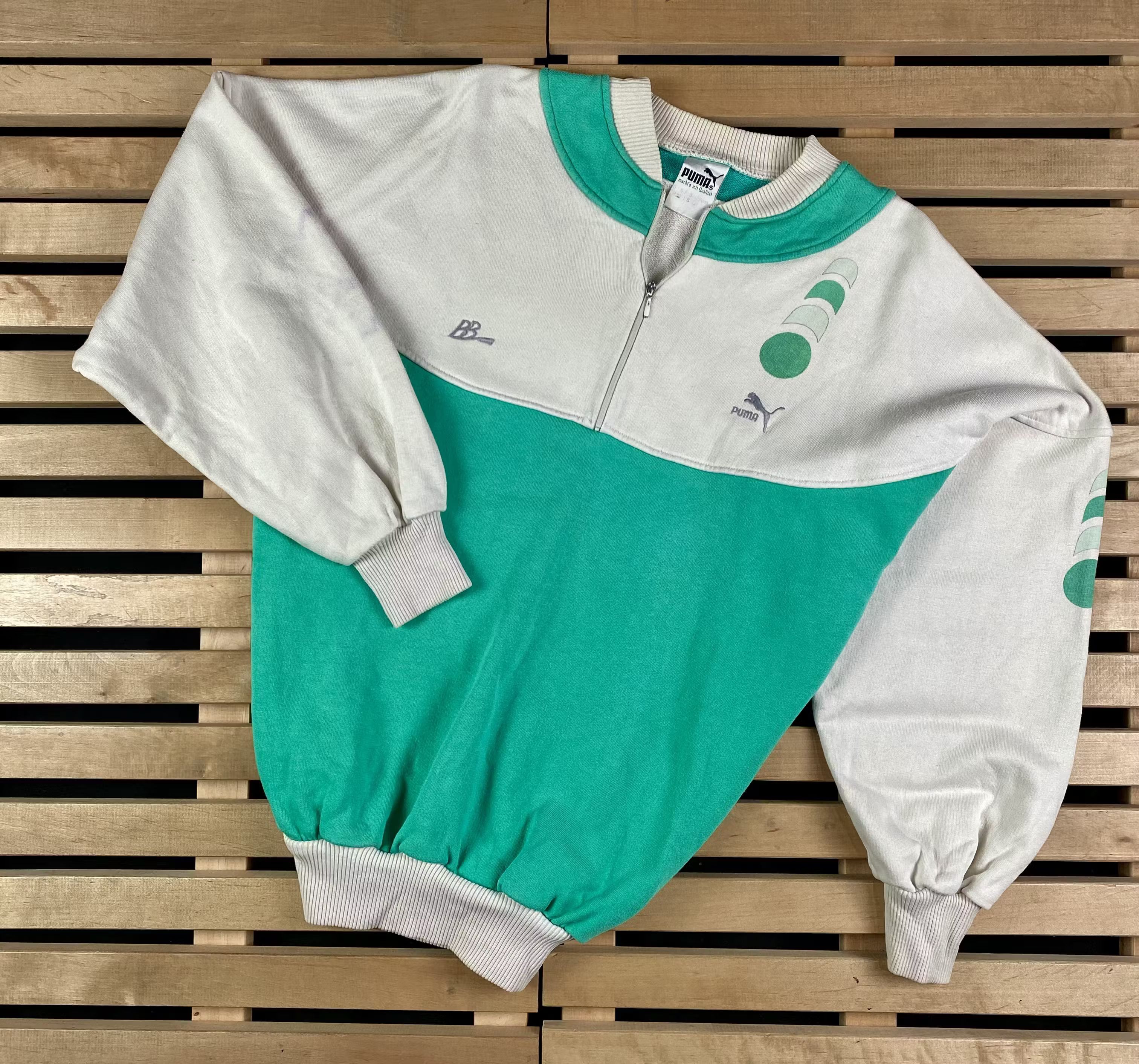 Puma × Vintage Men’s Sweatshirt Long Sleeve Puma Vintage 1/3 Zip Size M Size US M / EU 48-50 / 2 - 1 Thumbnail
