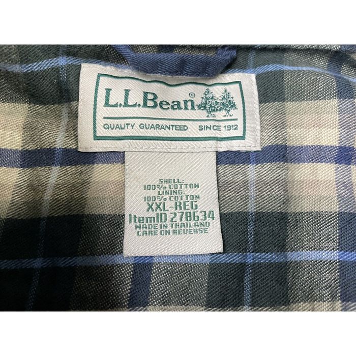 Vintage LL Bean Mens XXL Flannel Lined Hurricane Button Shirt Shacket ...