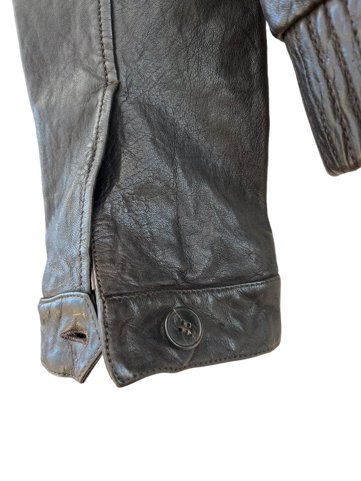 Allsaints SS 08 AllSaints Spitalfields Patina Leather Snitch Jacket Size US M / EU 48-50 / 2 - 13 Thumbnail
