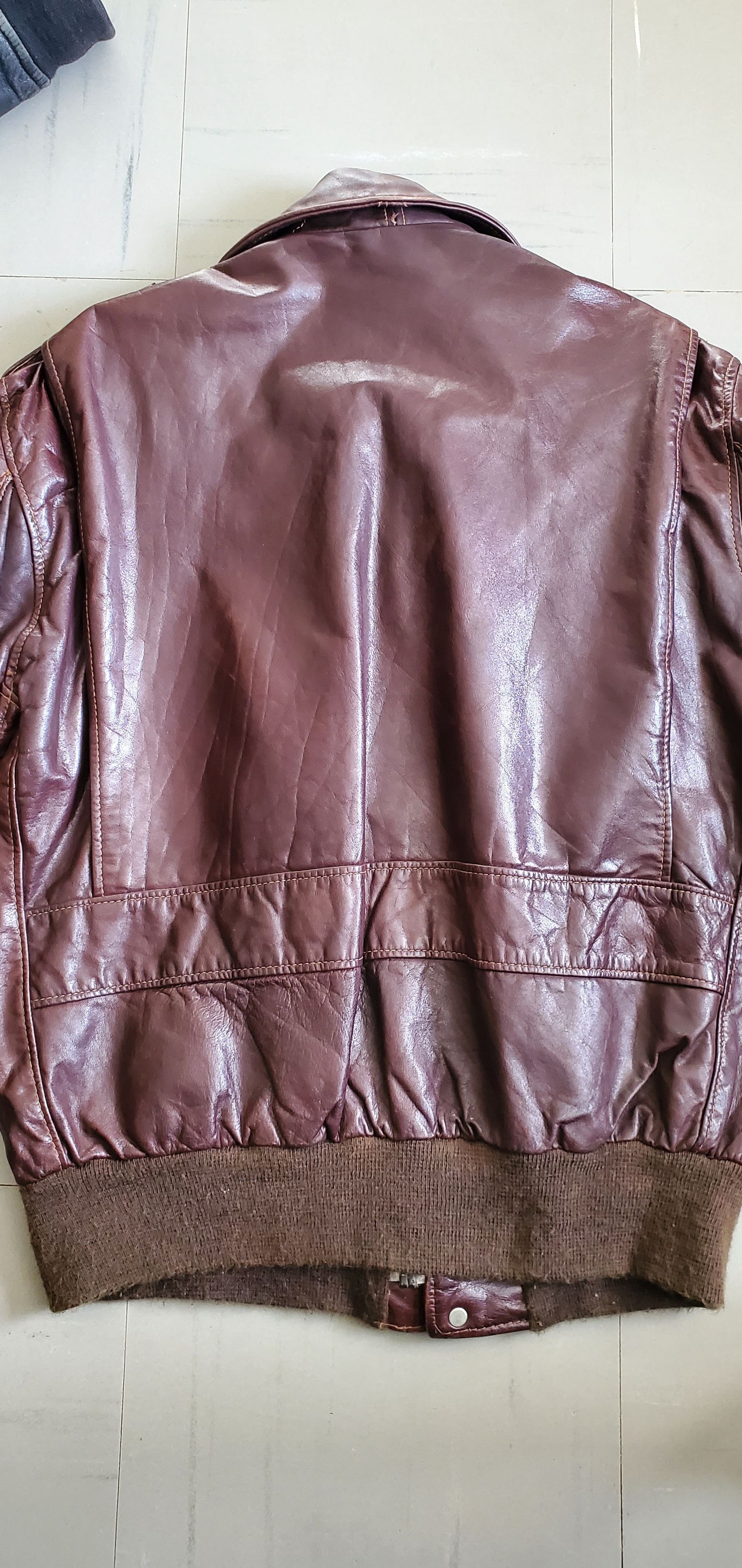 Schott SCHOTT 184SM Brown Cowhide Leather Cockpit Jacket Size US XS / EU 42 / 0 - 4 Thumbnail