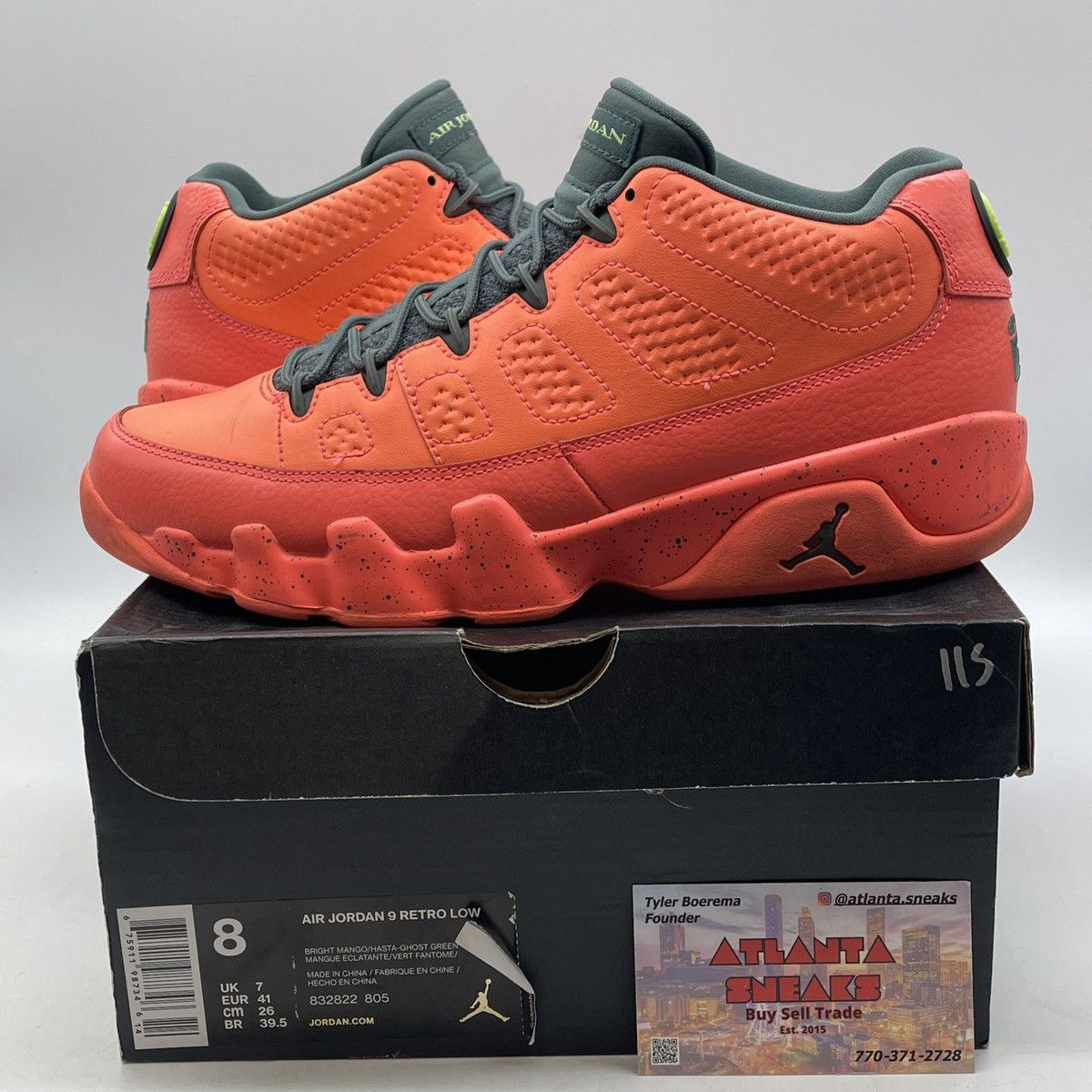 Jordan 9 bright mango hot sale