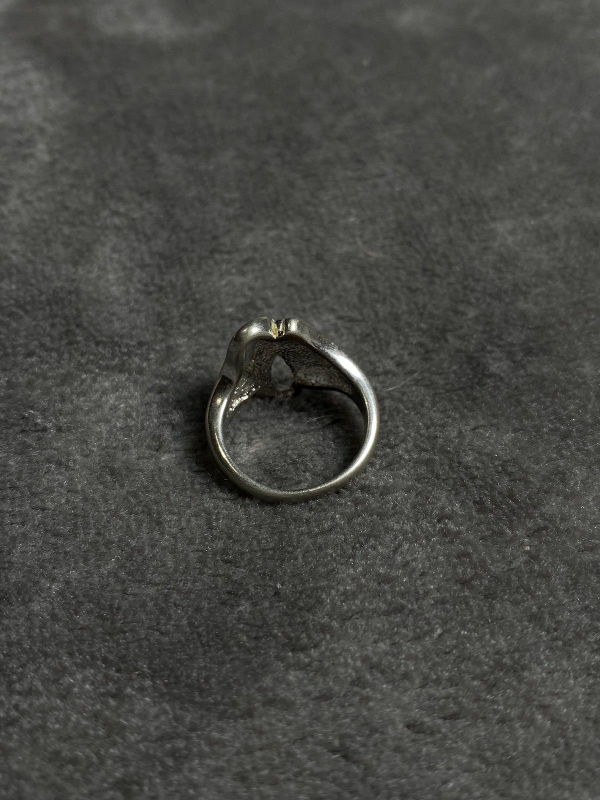 Jewelry Vintage Silver Ring with Crystal Accents Size ONE SIZE - 4 Thumbnail