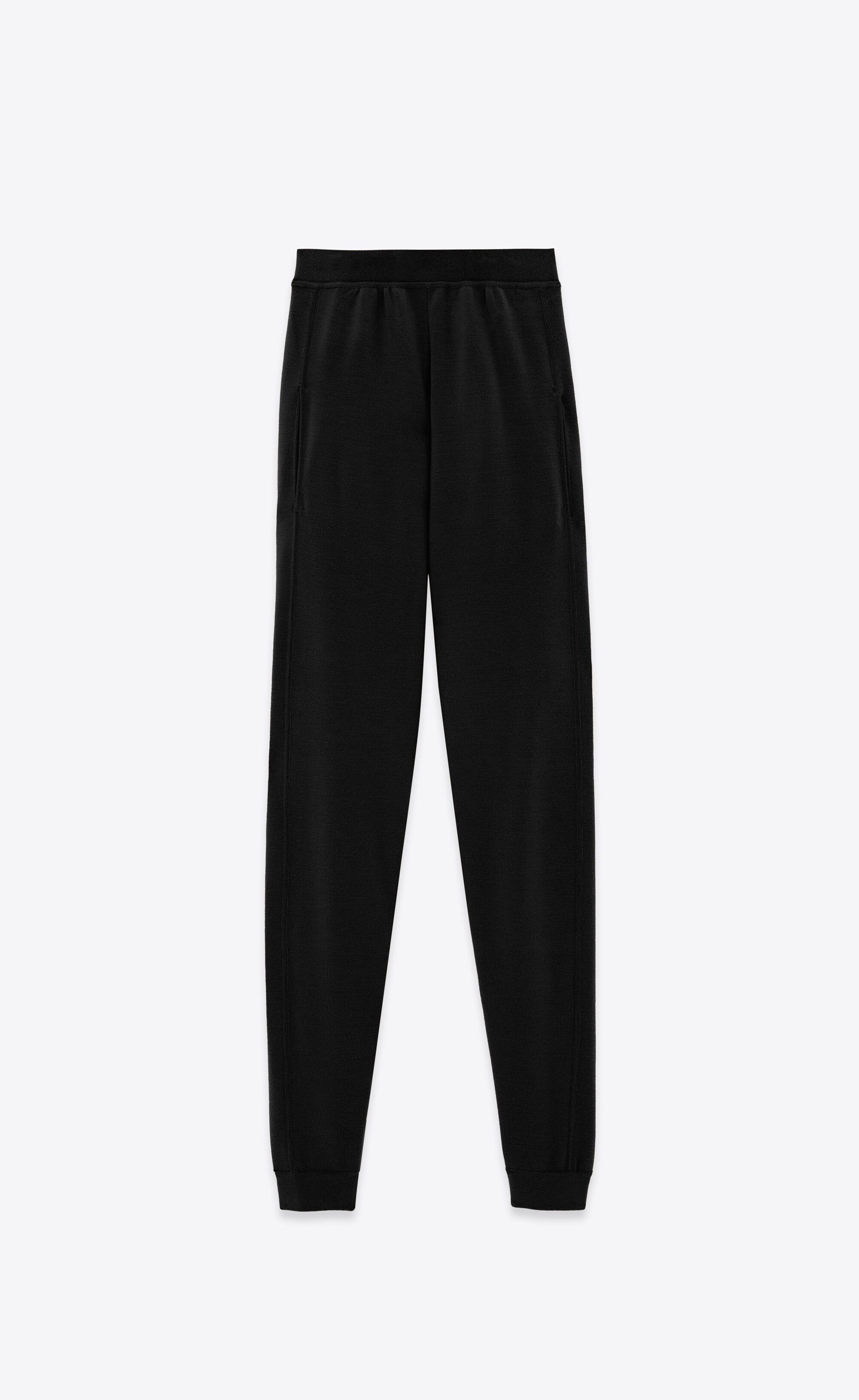 Saint Laurent Paris o1tp1o0125 Sweatpants In Wool in Black Size 30" / US 8 / IT 44 - 1 Thumbnail