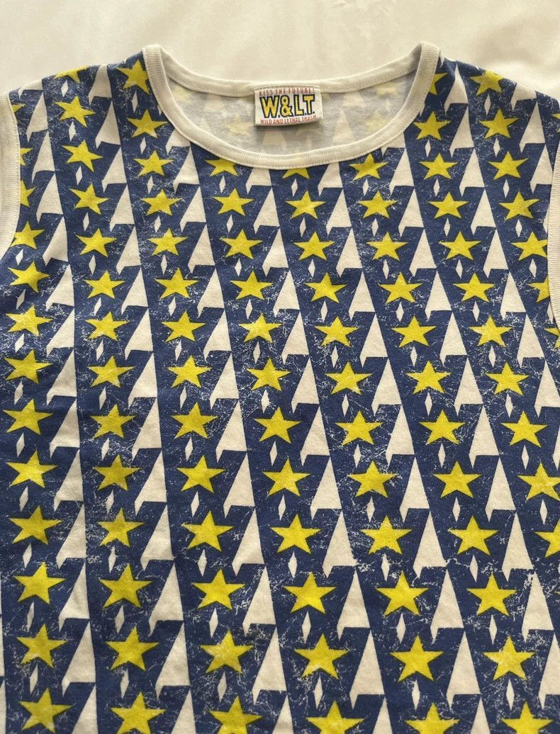 Walter Van Beirendonck Vintage 90s Star Print Sleeveless Top-2506 Size S / US 4 / IT 40 - 2 Thumbnail