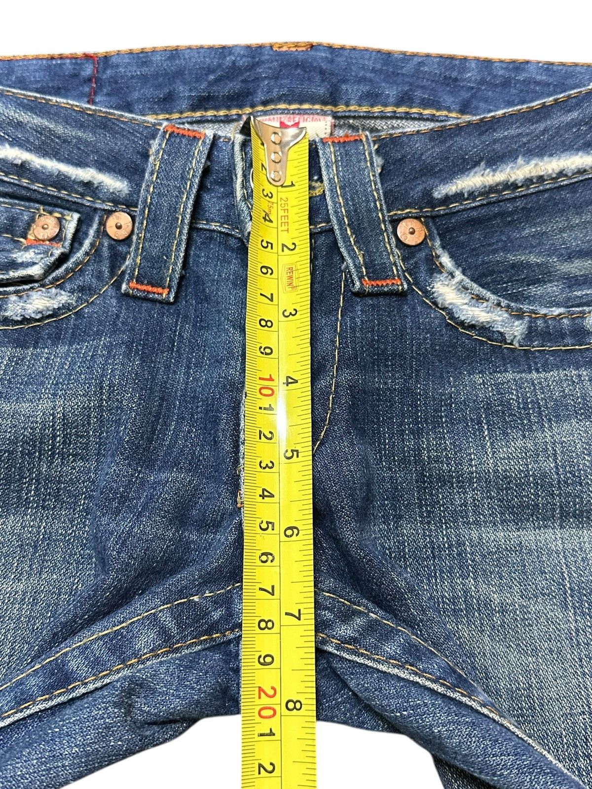 True Religion Vintage Usa True Religion Blue Faded Wash Bootcut Jeans Size 27" / US 4 / IT 40 - 17 Thumbnail