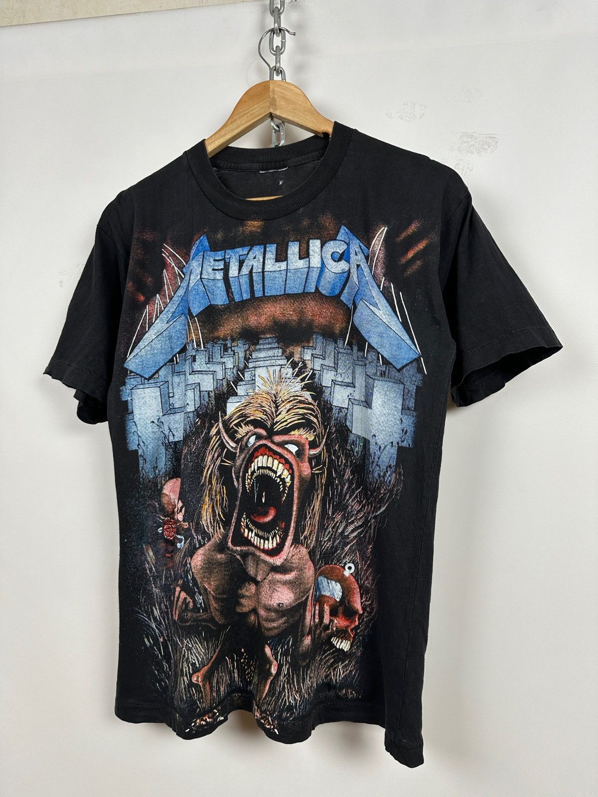 Band Tees 1992 Vintage Metallica All Over Print European Tour T-Shirt Size US M / EU 48-50 / 2 - 3 Thumbnail