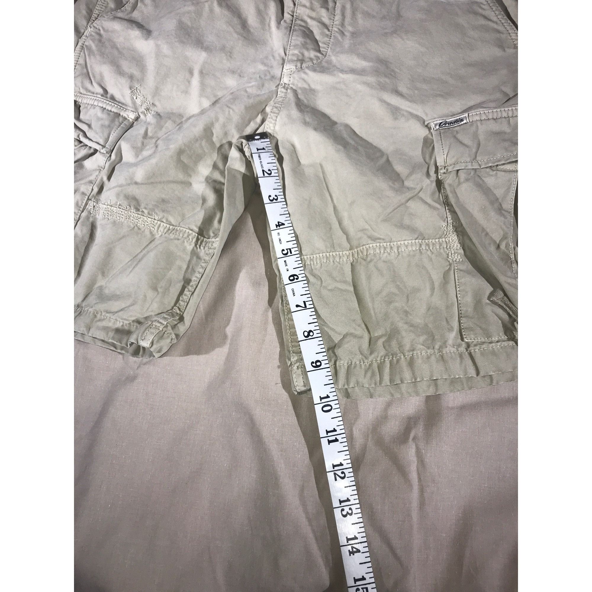Ovadia & Sons Ovadia & Sons Beige 6 Pocket Drawstring Leg Cargo Shorts Size US 30 / EU 46 - 4 Thumbnail