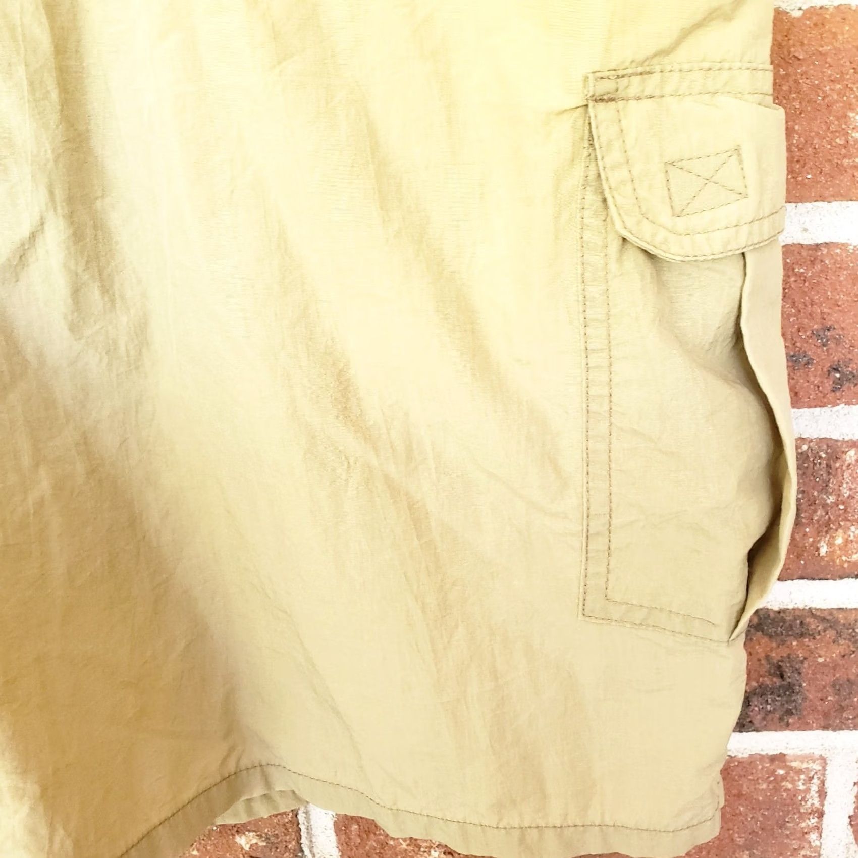 Vintage Cargo Trekking Shorts Mens Large Khaki Tan Nylon Belted Utility Hiking Outdoor 90s Size US 33 - 5 Thumbnail