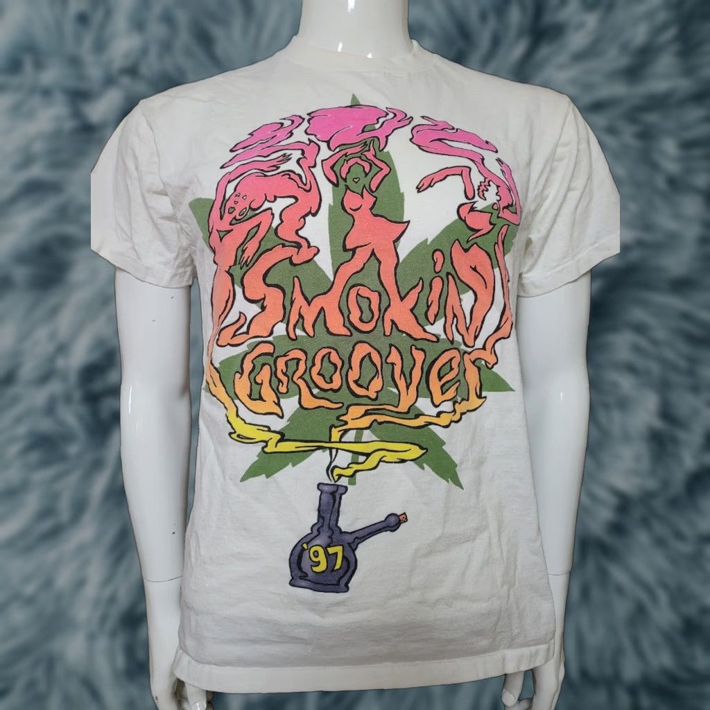 Anvil VINTAGE 1997 SMOKIN GROOVES FESTIVAL T Shirt Cypress Hill Roots Men L White Short Sleeve 100% Cotton Size US L / EU 52-54 / 3 - 1 Thumbnail