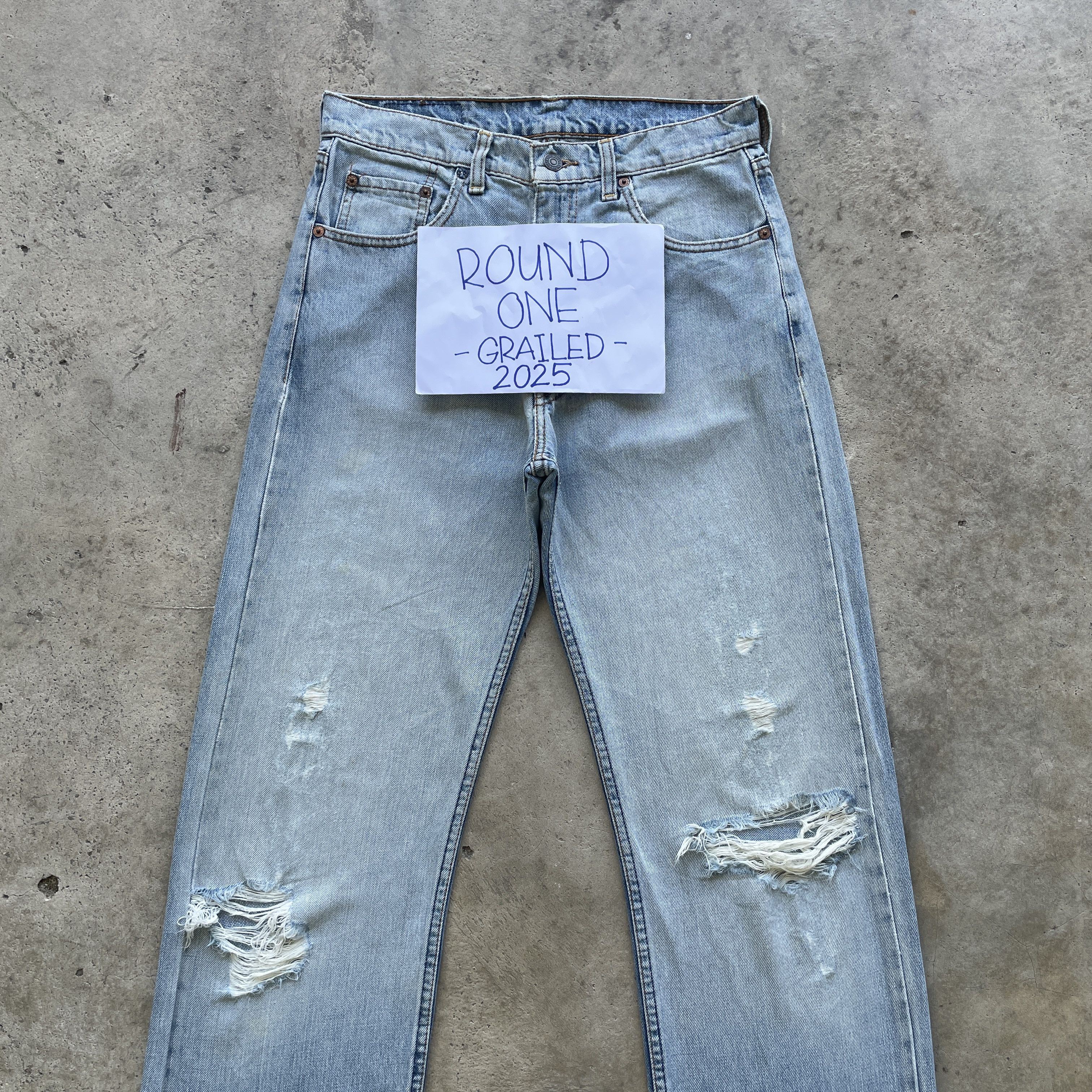 Levi's DISTRESSED VINTAGE LEVI’S DENIM PANTS FADED JEANS W30x31 Size US 30 / EU 46 - 3 Thumbnail
