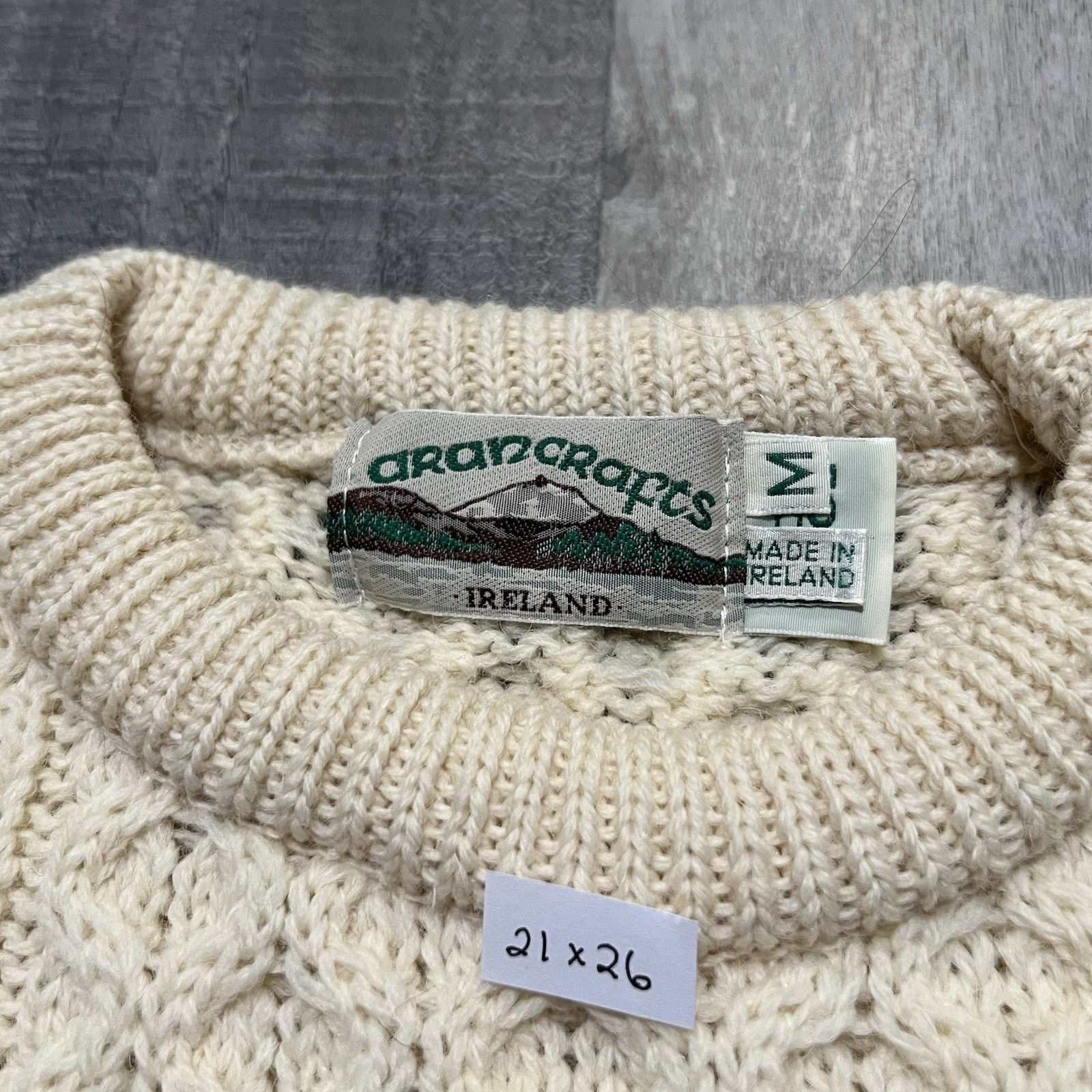 Aran Crafts Aran Crafts Wool Ireland Cable Knit Chunky Heavy Sweater Size M / US 6-8 / IT 42-44 - 4 Thumbnail