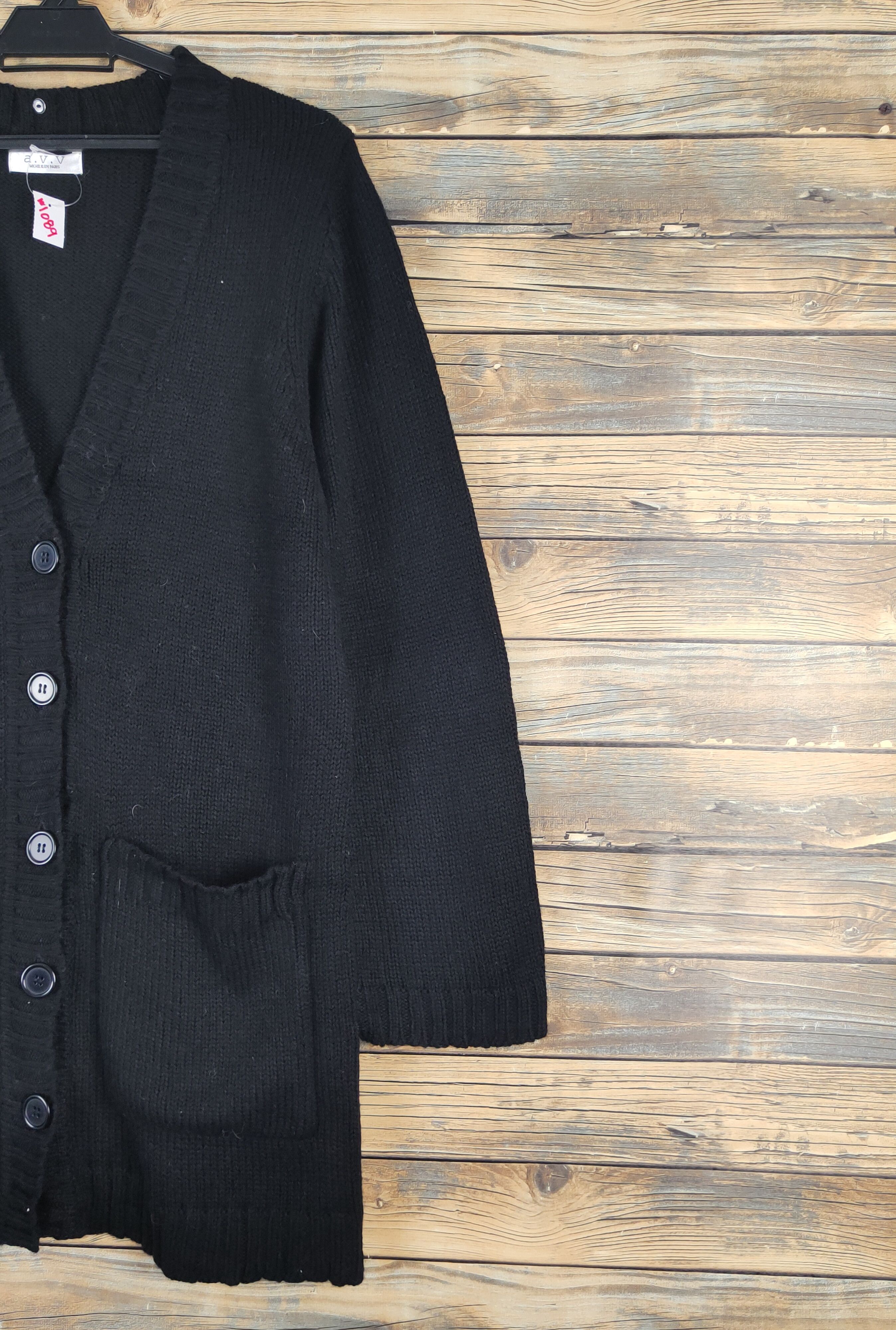 Homespun Knitwear × Japanese Brand × Michel Klein A.v.v Michel Klein Black Knitwear Cardigan #W1089 Size M / US 6-8 / IT 42-44 - 5 Thumbnail