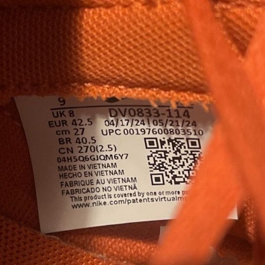 Nike Men’s Nike SB Dunk Low Cosmic Clay syracuse DV0833-114 Size US 9 / EU 42 - 10 Thumbnail