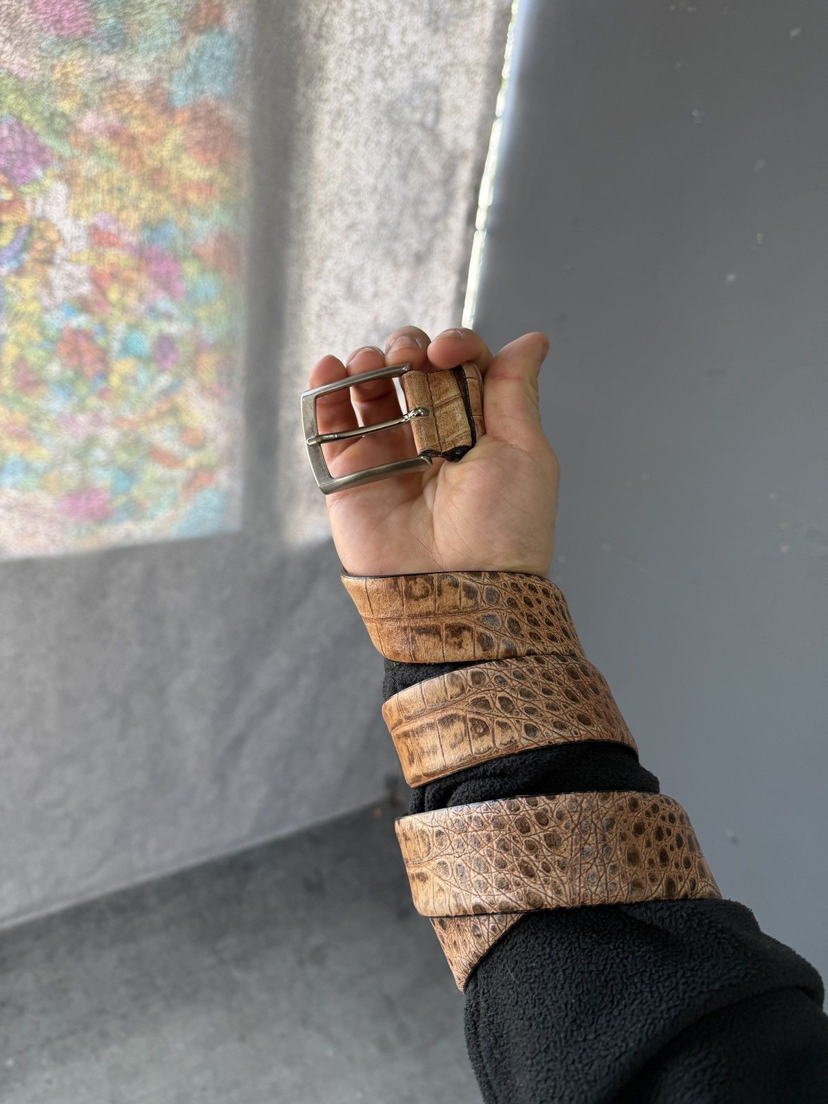 Japanese Brand 00ʼS NUMBER NINE STYLE JAPAN LEATHER Y2K BELT ARCHIVE TIGER Size ONE SIZE - 1 Thumbnail