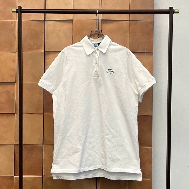 Prada Prada 24ss popular white slogan polo dress 2502-Nextarrow Size L / US 10 / IT 46 - 1 Thumbnail