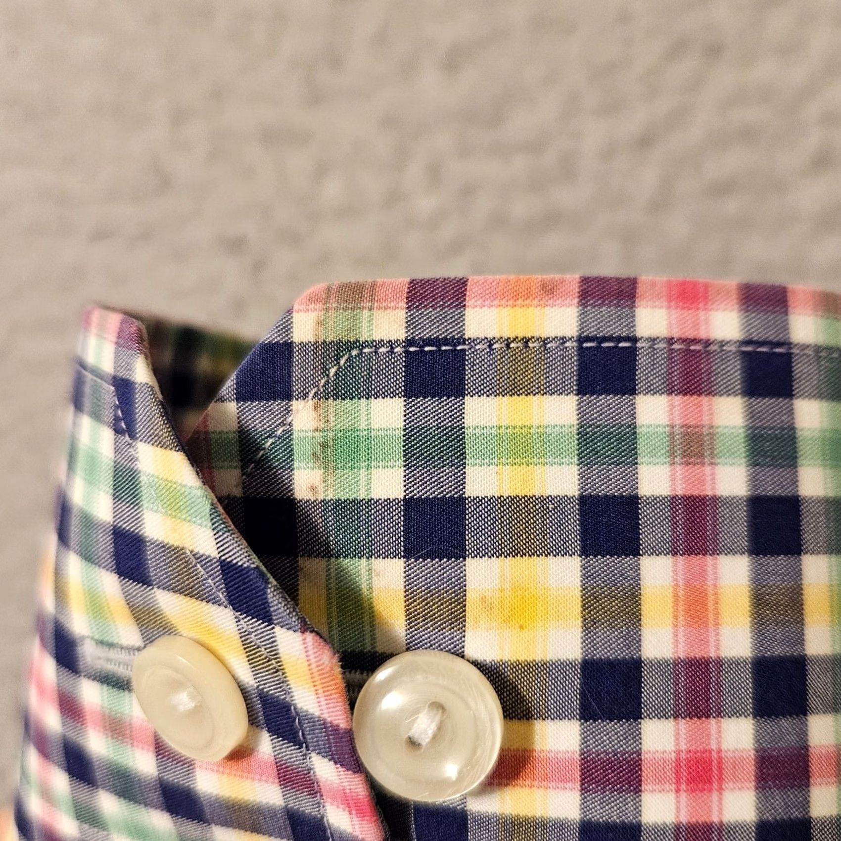 Eton Eton Shirt Men 42 16.5 Checkered Plaid Cotton Long Sleeve Contemporary Fit White Blue Green Men Size US XL / EU 56 / 4 - 8 Thumbnail