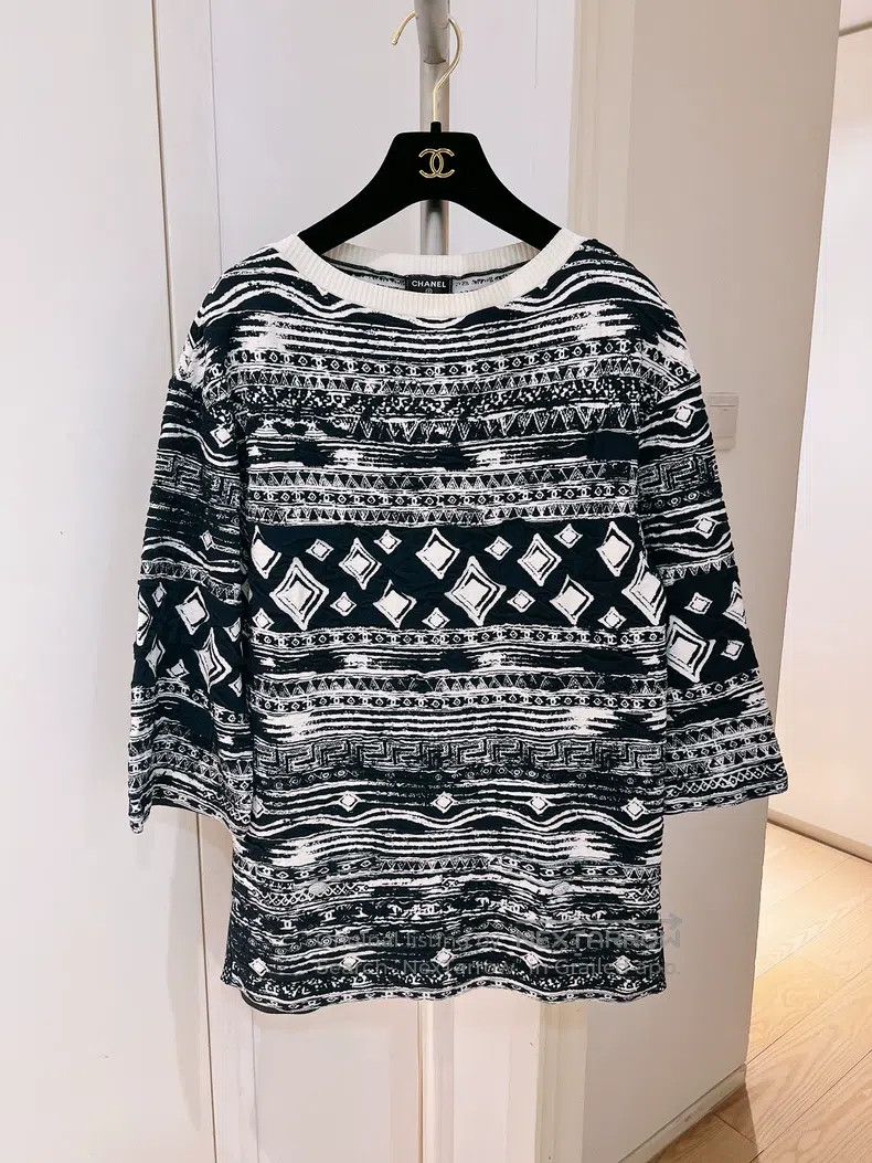 Chanel Chanel Greek catwalk style printed and dyed style knitted Size XXS / US 00 / IT 34 - 1 Thumbnail