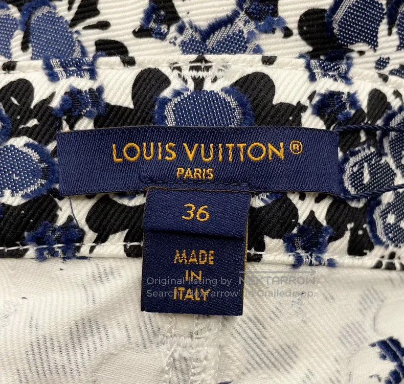 Louis Vuitton Louis Vuitton Blue full-print flower jeans Size US 36 / EU 52 - 5 Thumbnail