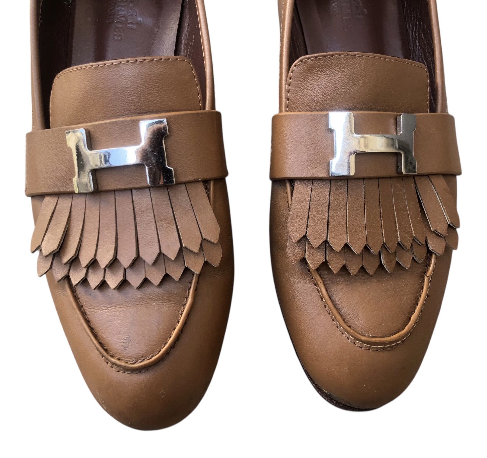 Hermes 🔥HERMES Goatskin Womens Royal Loafers 36 Naturel Size US 6 / IT 36 - 3 Thumbnail