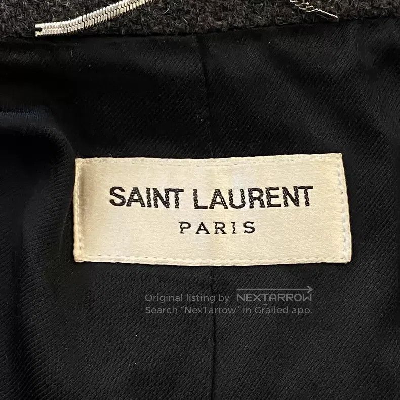 Saint Laurent Paris Saint Laurent Paris Gray Horsehair Patchwork Baseball Jack Size US M / EU 48-50 / 2 - 4 Thumbnail