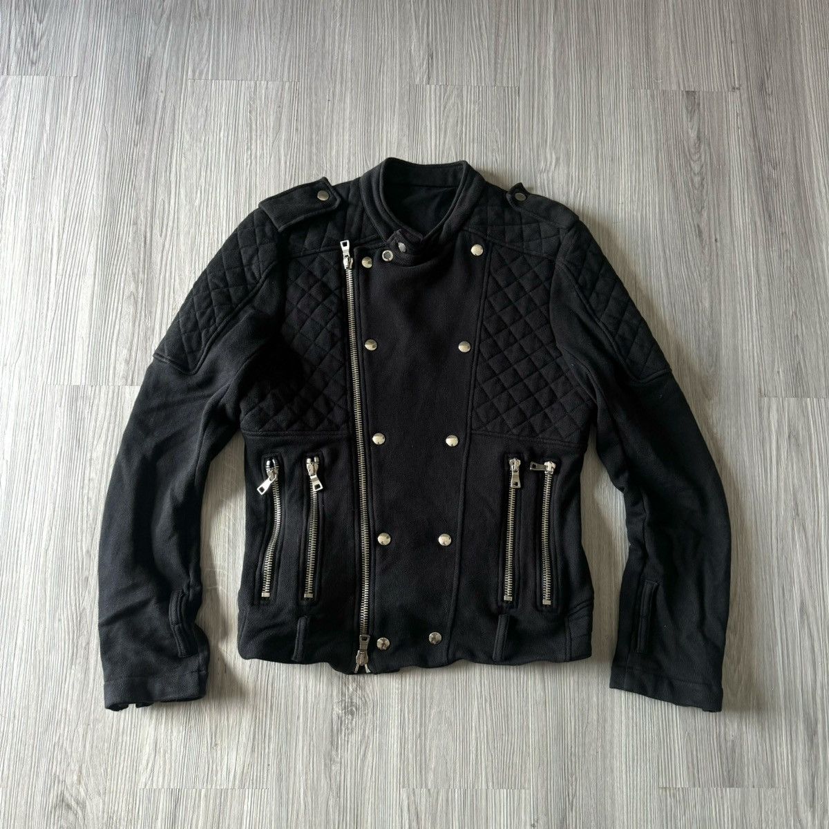 Pierre Balmain Pierre balmain paris wool material biker jackets Size S / US 4 / IT 40 - 1 Thumbnail