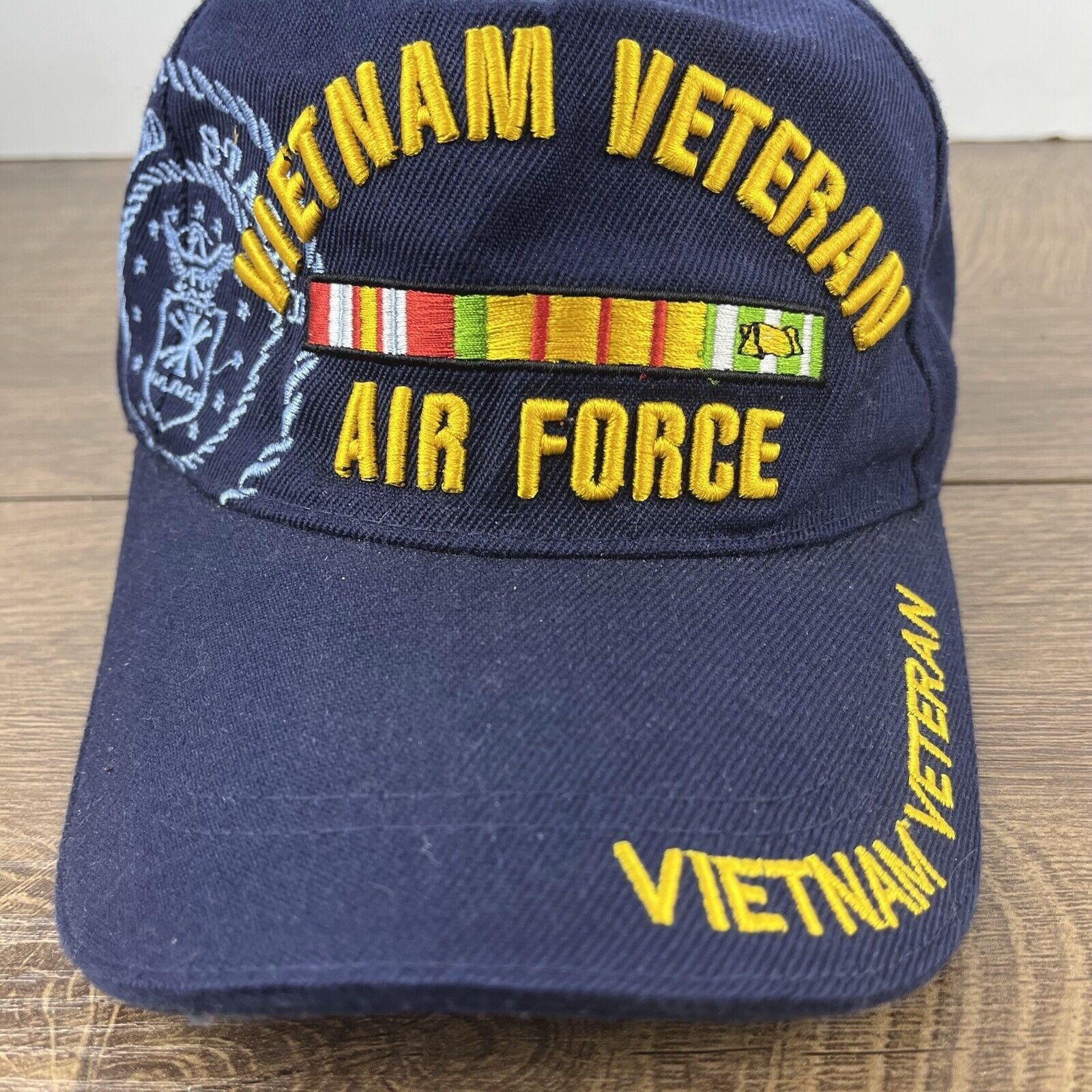 Other Vietnam Veteran Hat Air Force Hat Blue Hat Adjustable Blue A Size ONE SIZE - 7 Thumbnail
