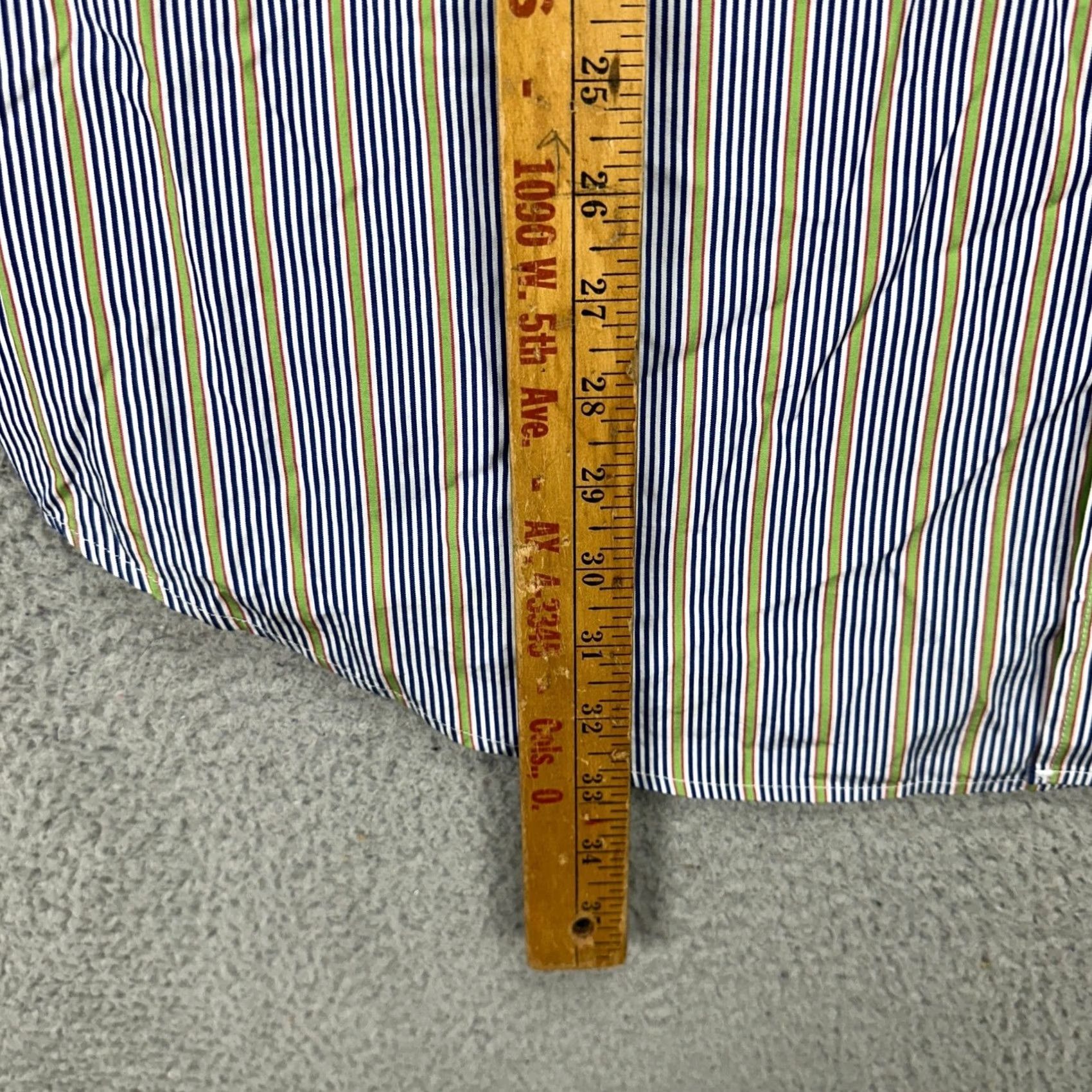 Vintage Hickey Freeman Mens Button Down Shirt 2XL Blue Flap Pocket Striped Long Sleeve Size US XXL / EU 58 / 5 - 7 Thumbnail