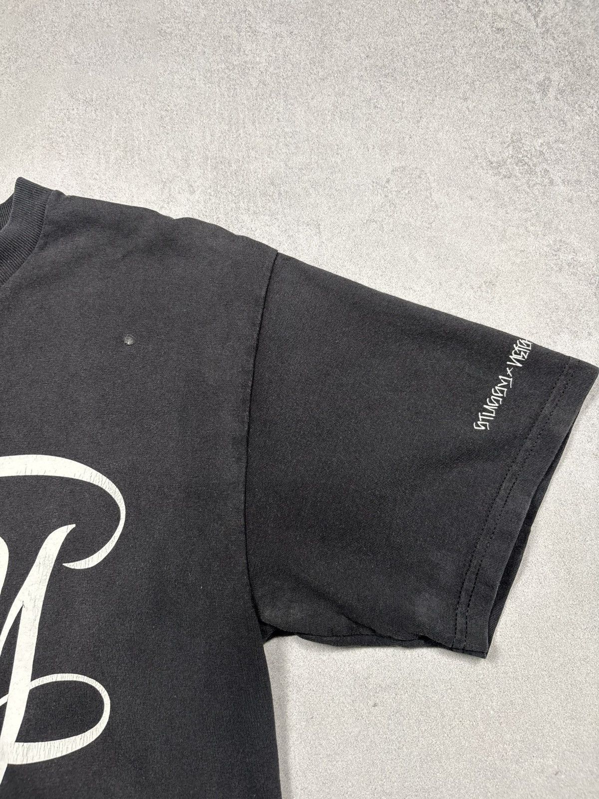 Neighborhood × Stussy Stussy x Neighborhood Script Logo T Shirt Black Vintage Fade Size US M / EU 48-50 / 2 - 4 Thumbnail