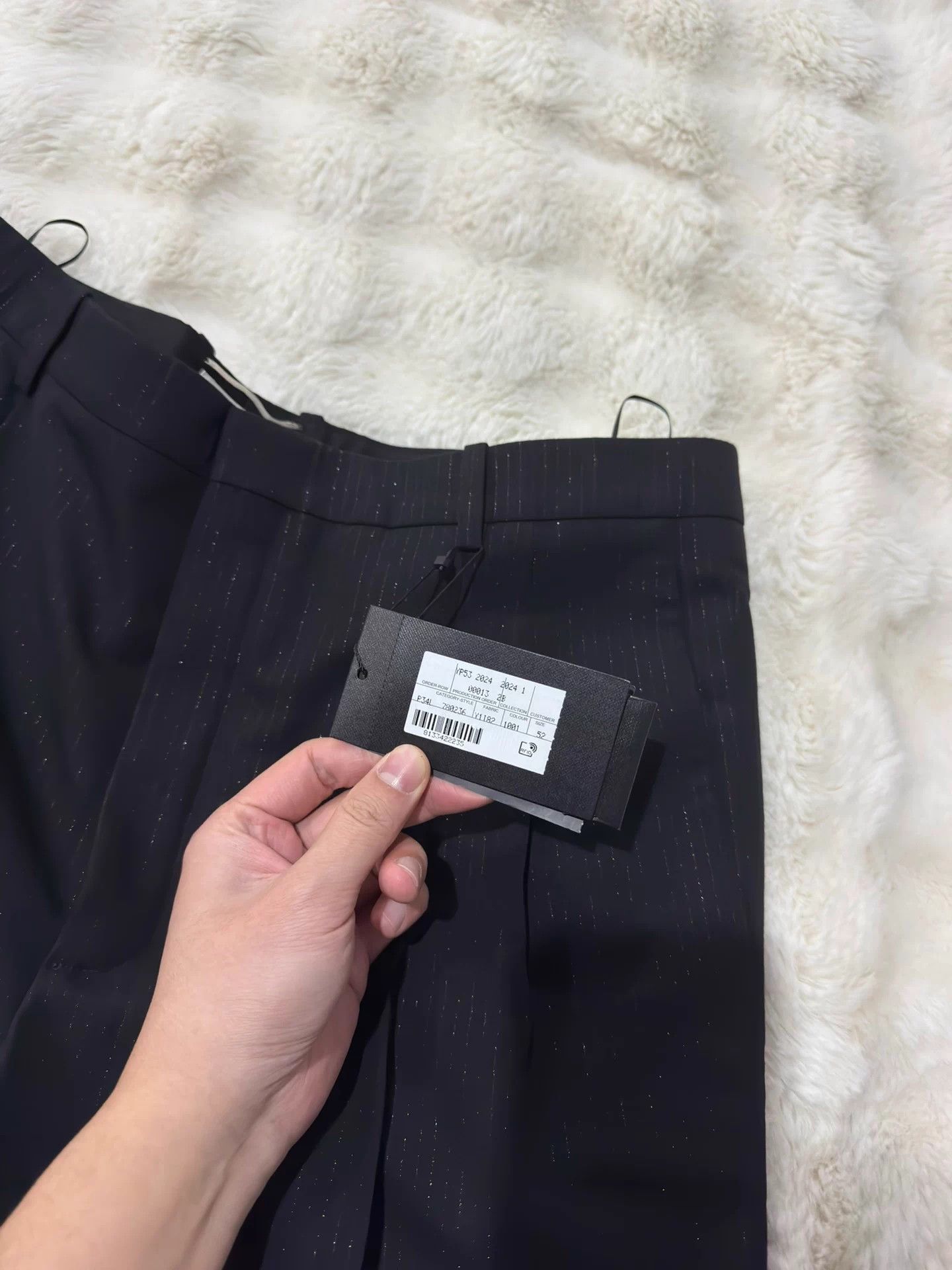 Saint Laurent Paris SLP 24 new double pleated fine glitter threads Size US 36 / EU 52 - 4 Thumbnail