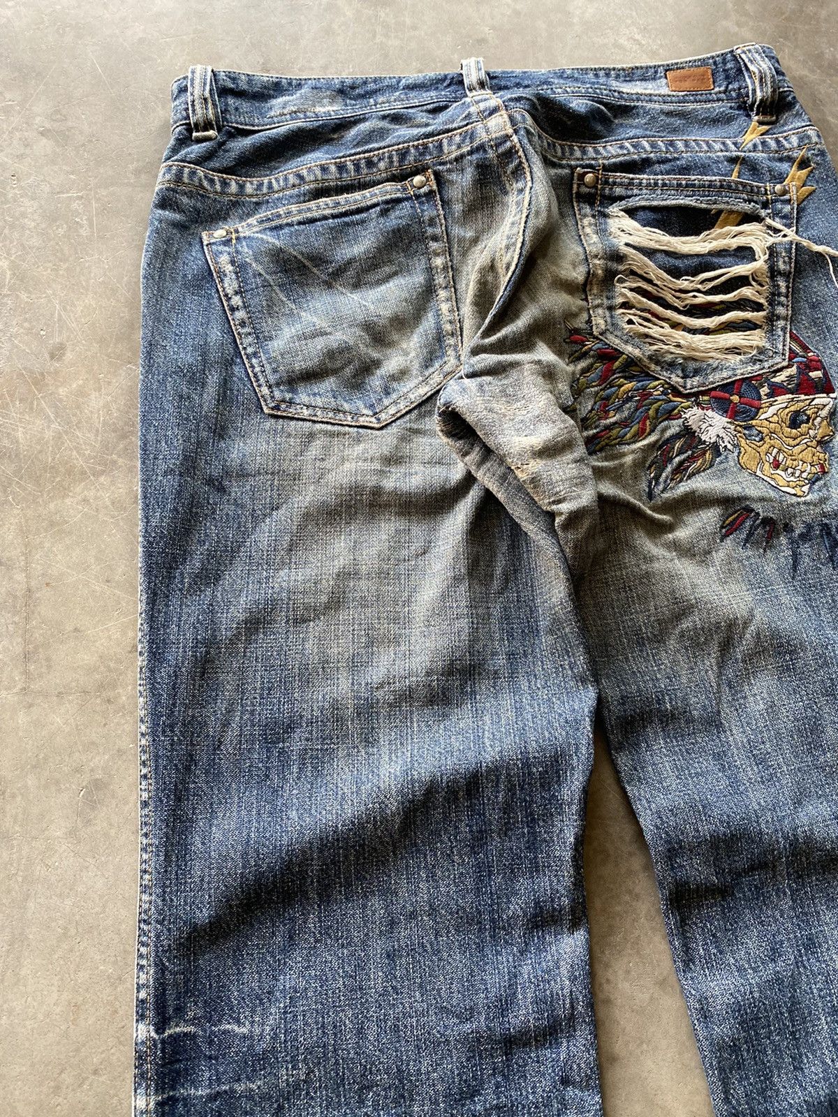 Hysteric Glamour × Nicole Club × Tornado Mart Japanese Nicole Club For Men Embroidery Distressed Denim Size US 33 - 15 Thumbnail