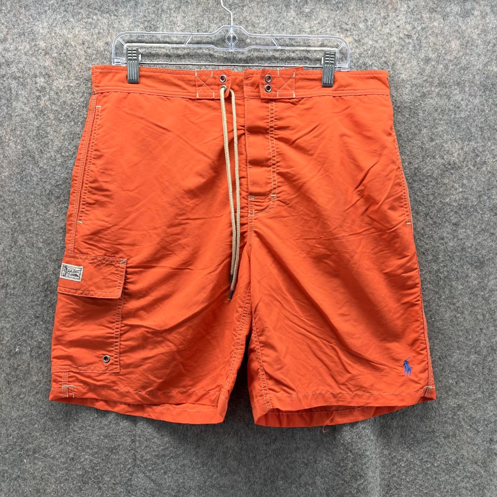 Polo Ralph Lauren Polo Ralph Lauren Shorts Men Large Lined Orange Swimwear Drawstring Bottoms Size US L / EU 52-54 / 3 - 2 Thumbnail