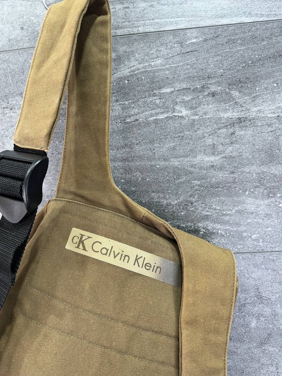 Calvin Klein Canvas Shoulder Backpack Calvin Klein Vintage Rare Y2K Drill Size ONE SIZE - 8 Thumbnail