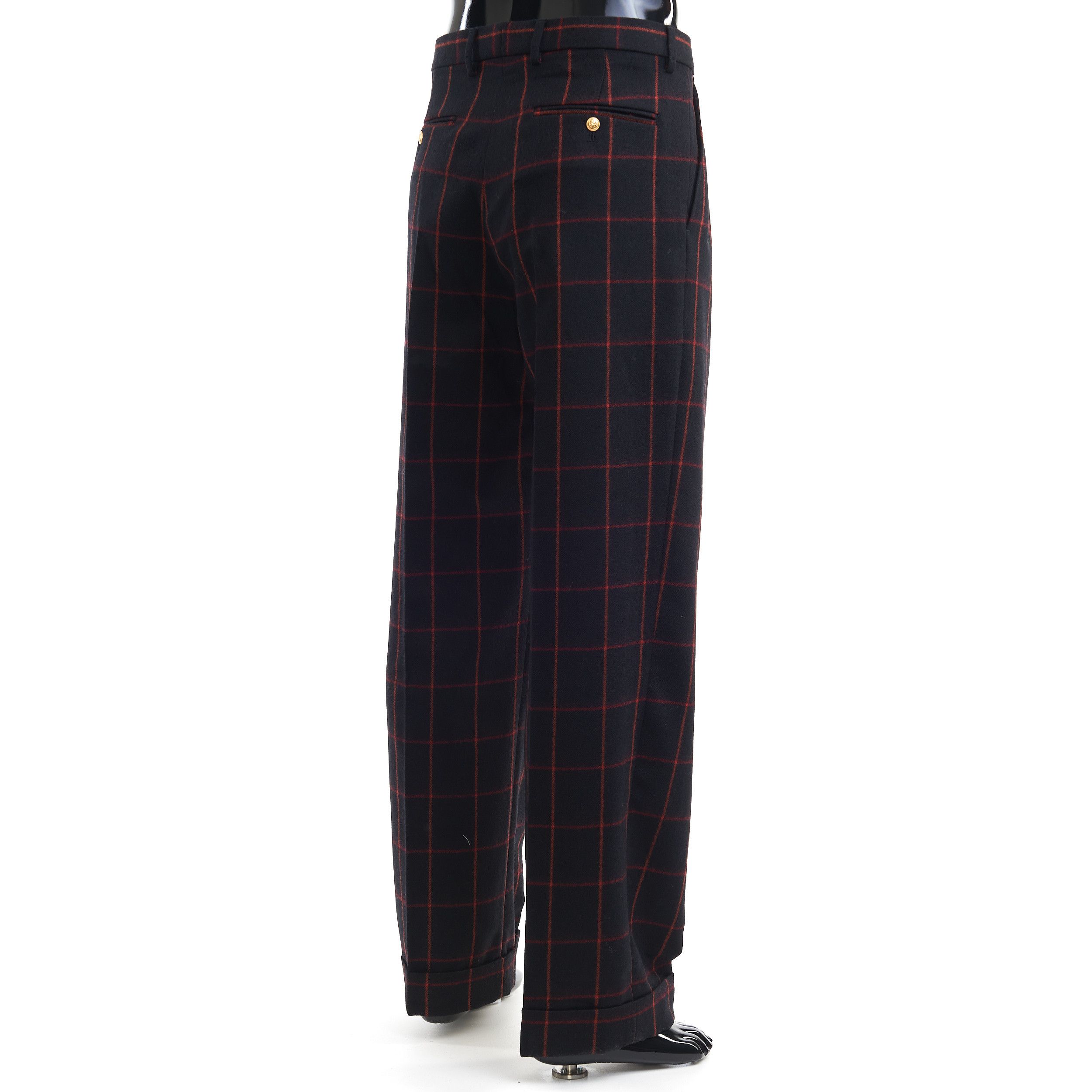 Gucci Check Wool Trouser In Black And Red Size US 32 / EU 48 - 6 Thumbnail