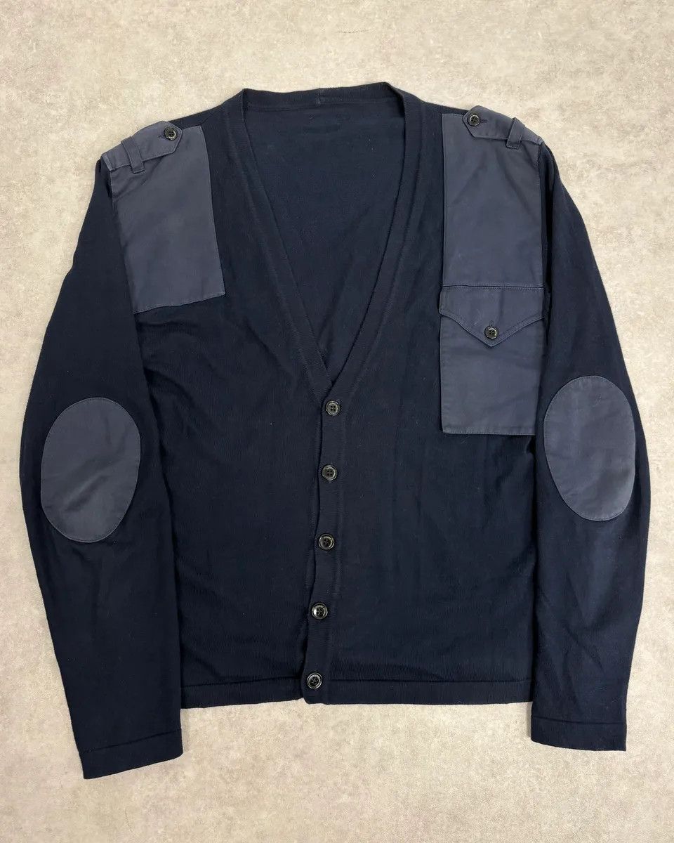 Pierre Balmain 2000s Pierre Balmain Navy Patch Wool Cardigan Size US M / EU 48-50 / 2 - 1 Thumbnail