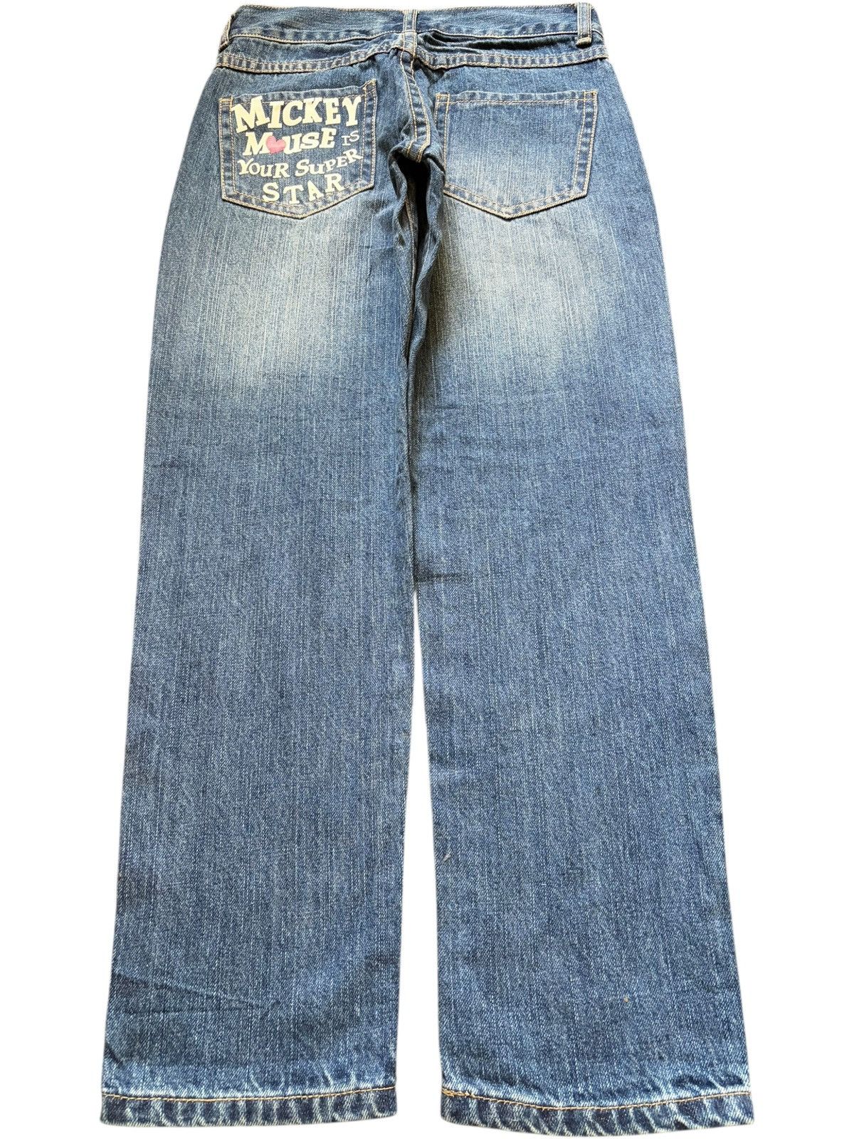 Disney Vintage Disney Patches And Printed Distressed Jeans Size 28" / US 6 / IT 42 - 2 Thumbnail