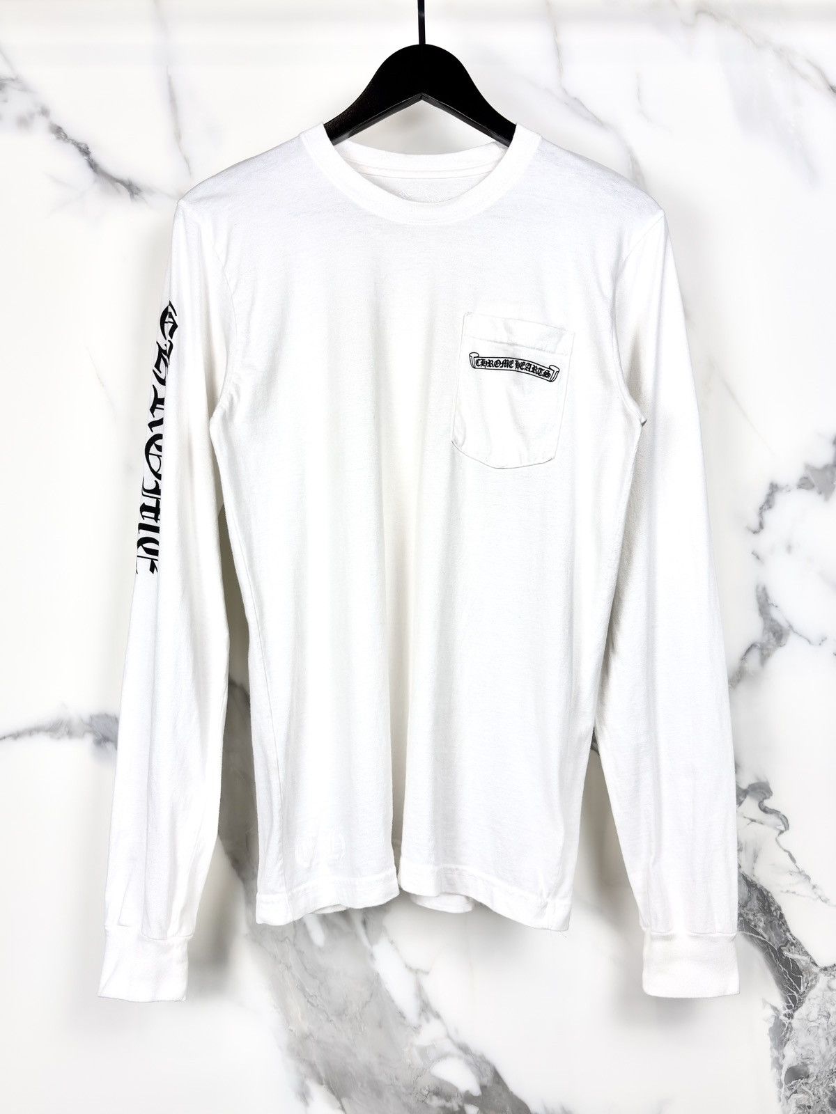 Chrome Hearts Chrome Hearts Cemetery Cross Logo Longsleeve Tshirt White Size US M / EU 48-50 / 2 - 1 Thumbnail